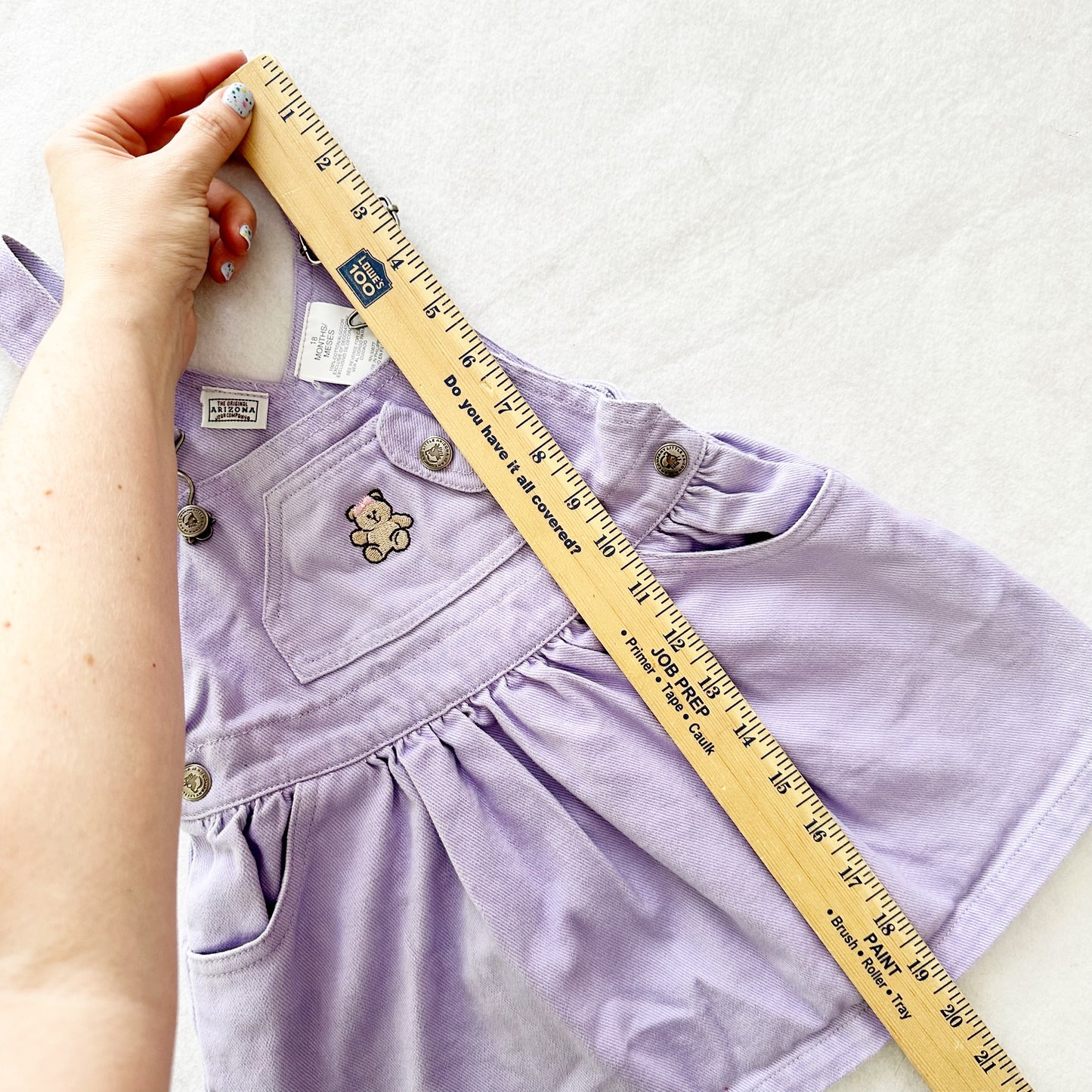Vintage Little Arizona Bear Lilac Skirtall: 18/24m - Yellow Clover Vintage Kids Clothes