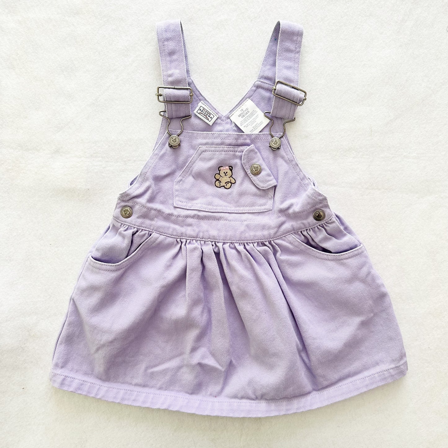 Vintage Little Arizona Bear Lilac Skirtall: 18/24m - Yellow Clover Vintage Kids Clothes
