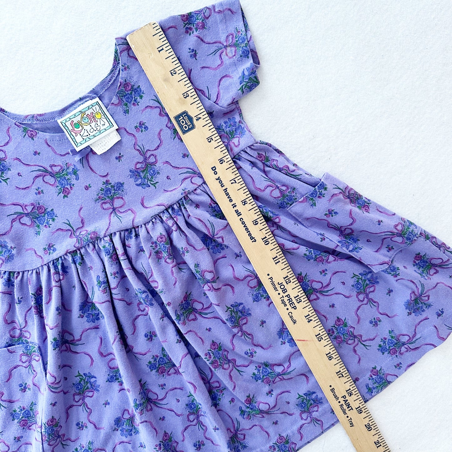 Vintage Kokomo Kids Floral Bouquet Print Dress: 2-4T? - Yellow Clover Vintage Kids Clothes