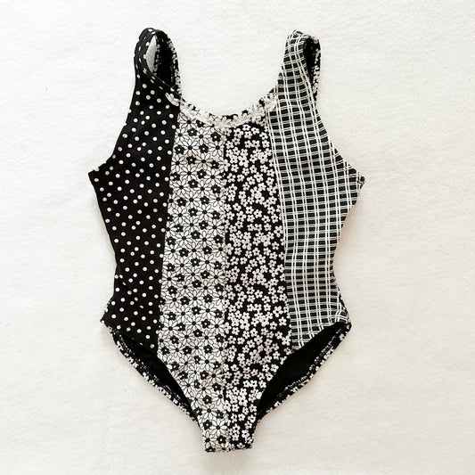 Vintage Cross Currents Floral Swimsuit: 8/12y? - Yellow Clover Vintage Kids Clothes