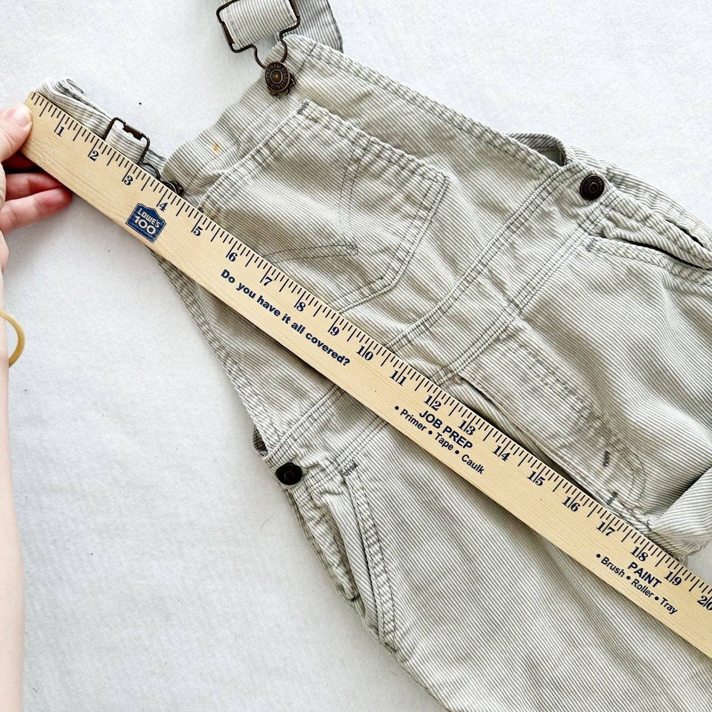 Vintage Levi’s Light Gray Cord Overalls: 5y - Yellow Clover Vintage Kids Clothes