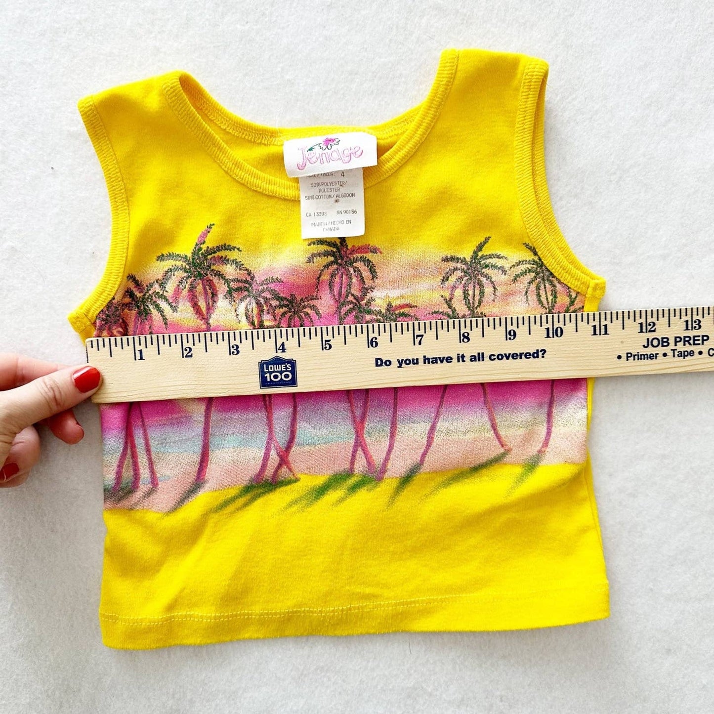 Vintage Y2K Jenage Beach Tank Top: 2T-4T - Yellow Clover Vintage Kids Clothes