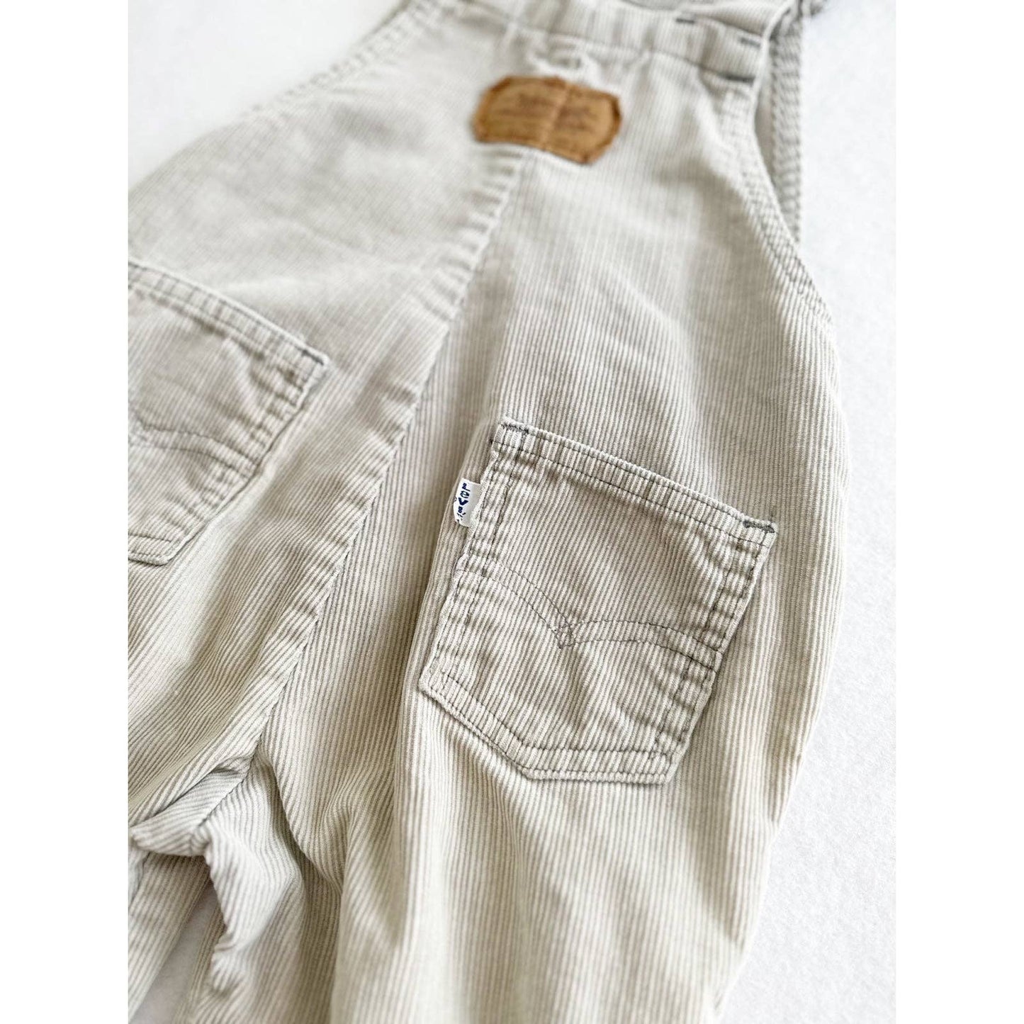 Vintage Levi’s Light Gray Cord Overalls: 5y - Yellow Clover Vintage Kids Clothes