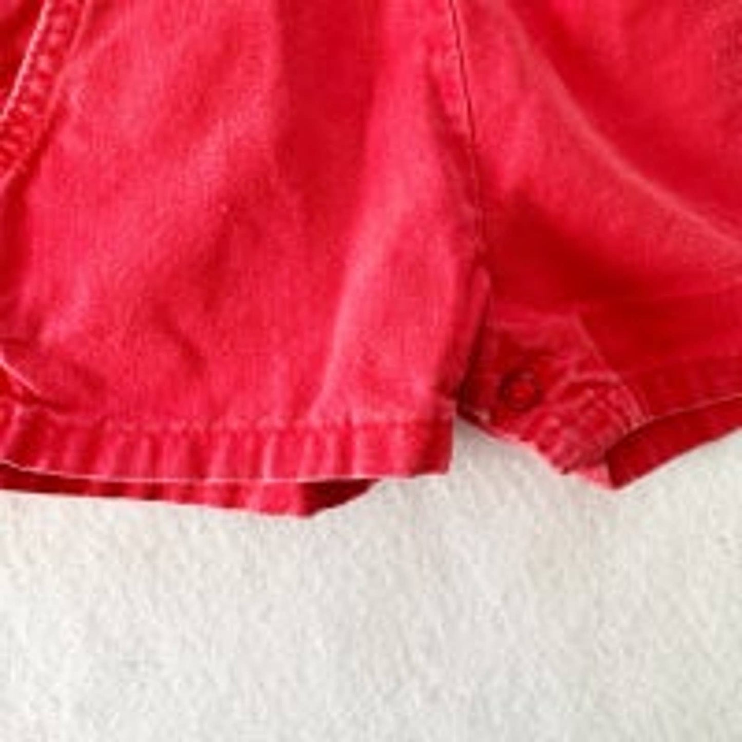 Vintage OshKosh Red Shortall Overalls: 12m