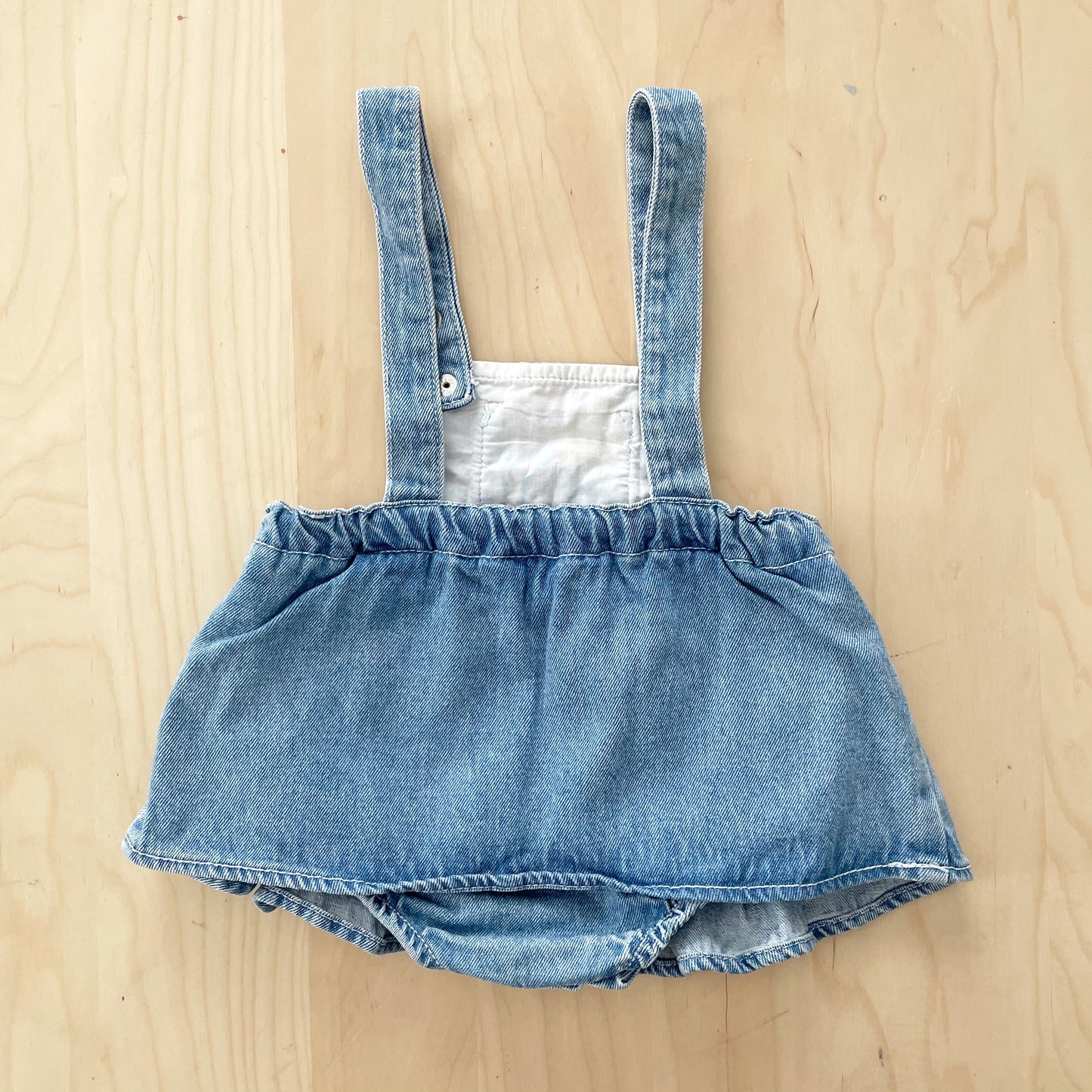Vintage Guess Denim Pinafore Romper - Yellow Clover Vintage Kids Clothes