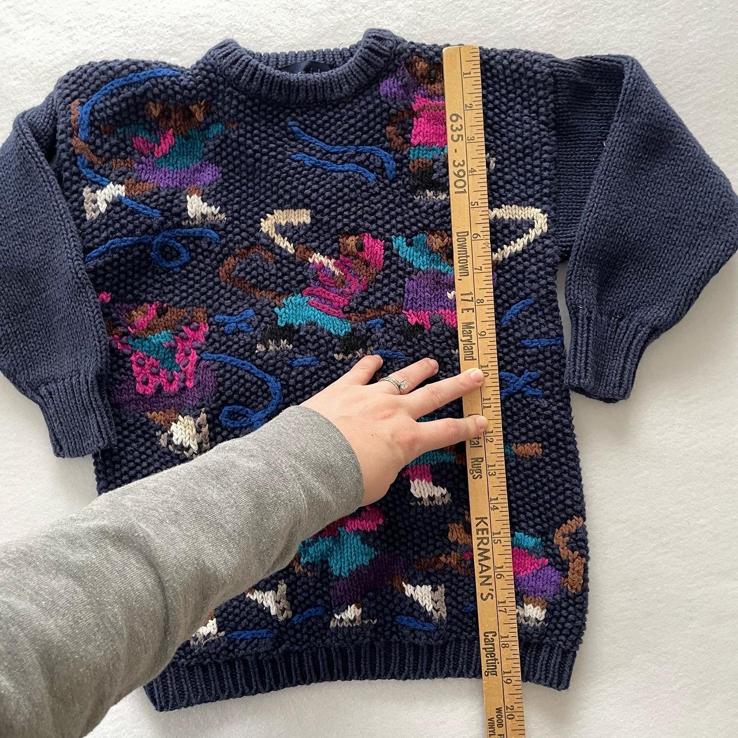 Mice Skaters Crewneck Sweater - Yellow Clover Vintage Kids Clothes