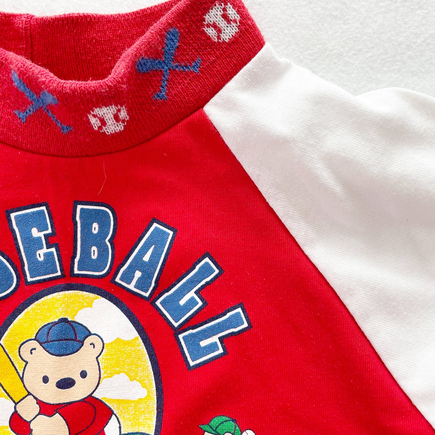 OshKosh Baseball Bear Top - Yellow Clover Vintage Kids Clothes