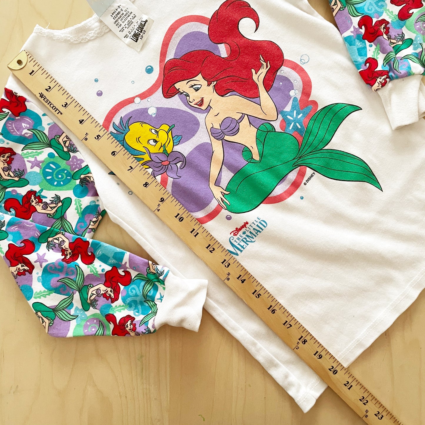 The Little Mermaid Long Sleeve Tee - Yellow Clover Vintage Kids Clothes