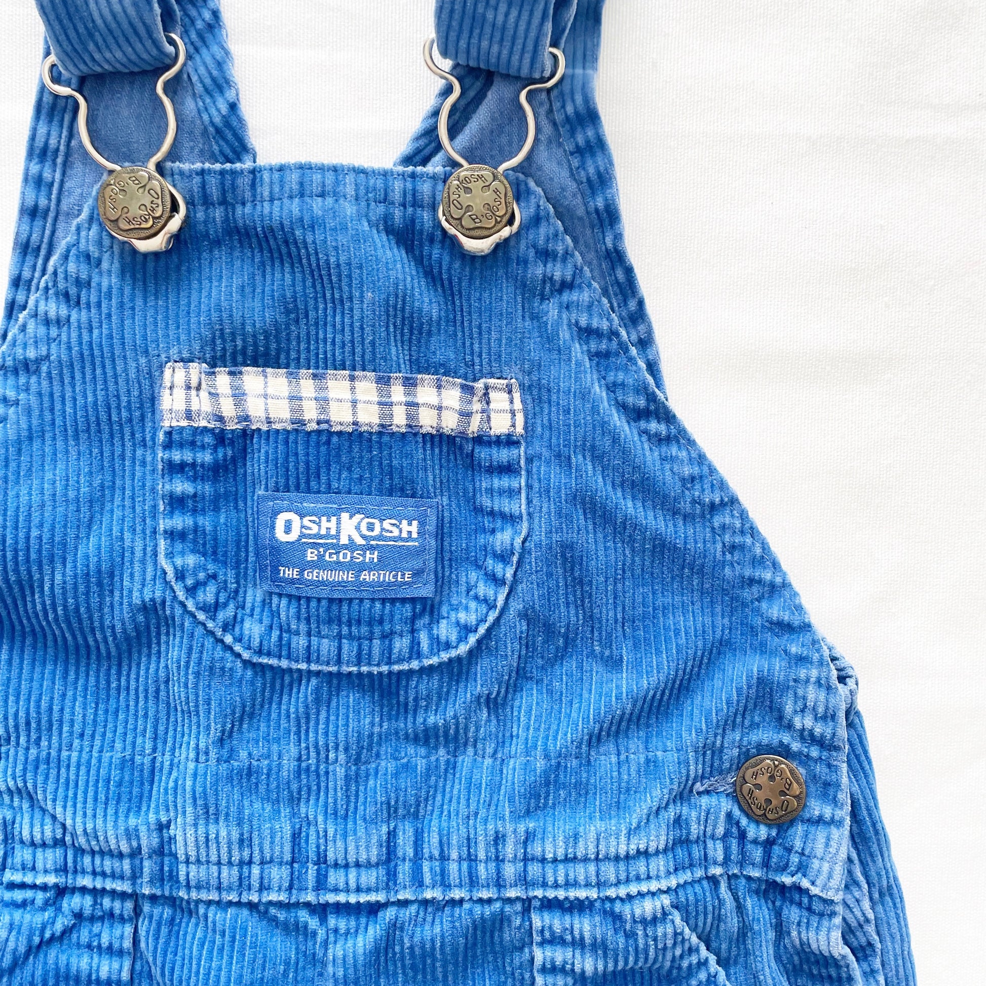OshKosh Cord Cuffed Jogger Overalls - Yellow Clover Vintage Kids Clothes