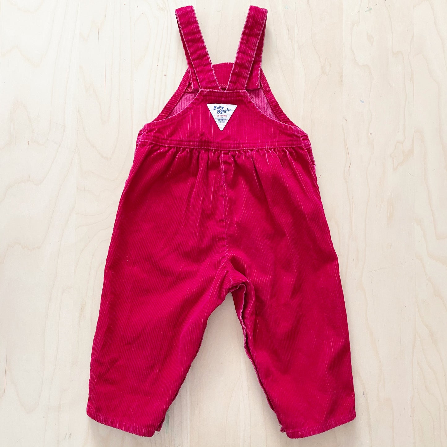Vintage Baby B’gosh Cranberry Red Cord Overalls