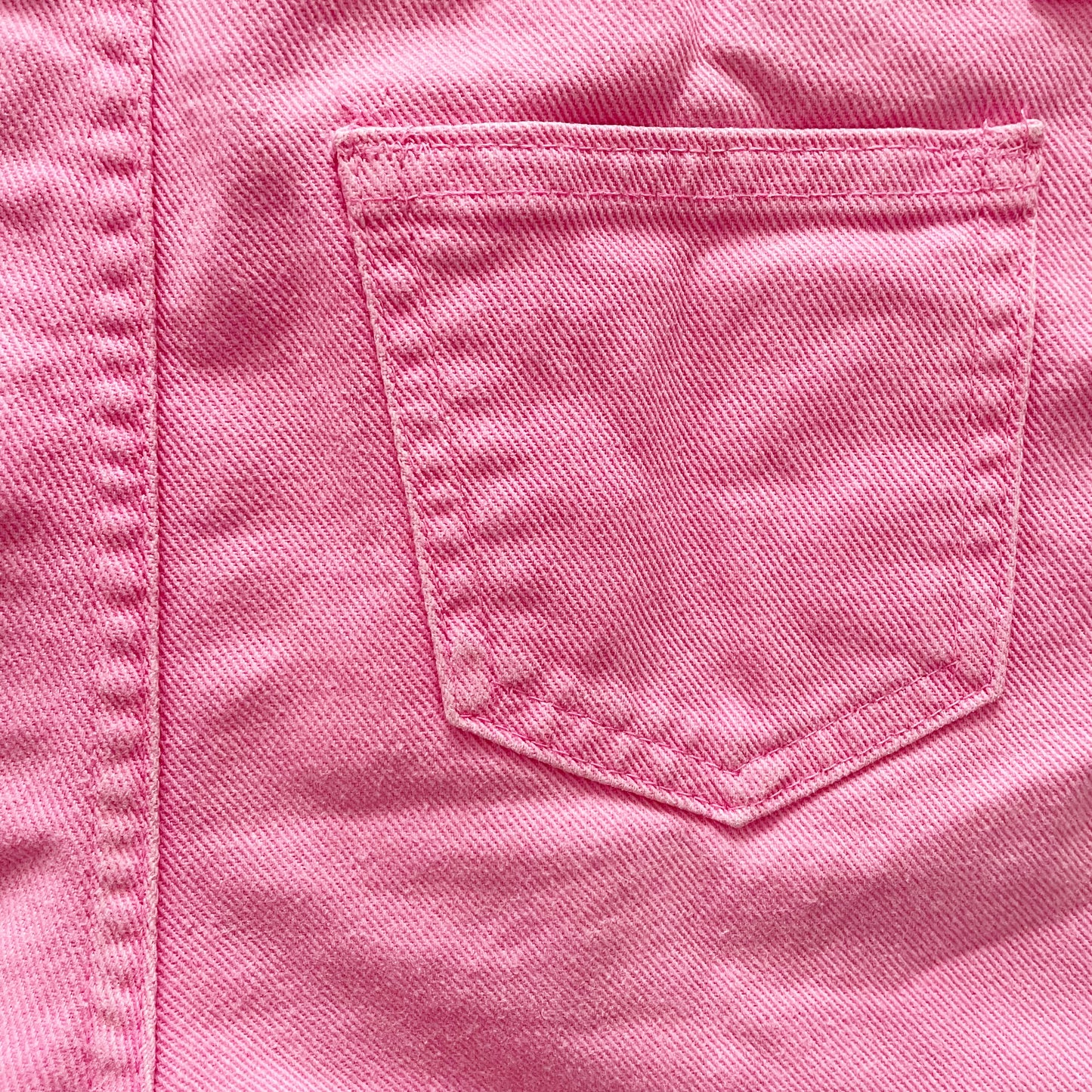 OshKosh Bubblegum Pink Asymmetrical Pocket Shortalls - Yellow Clover Vintage Kids Clothes