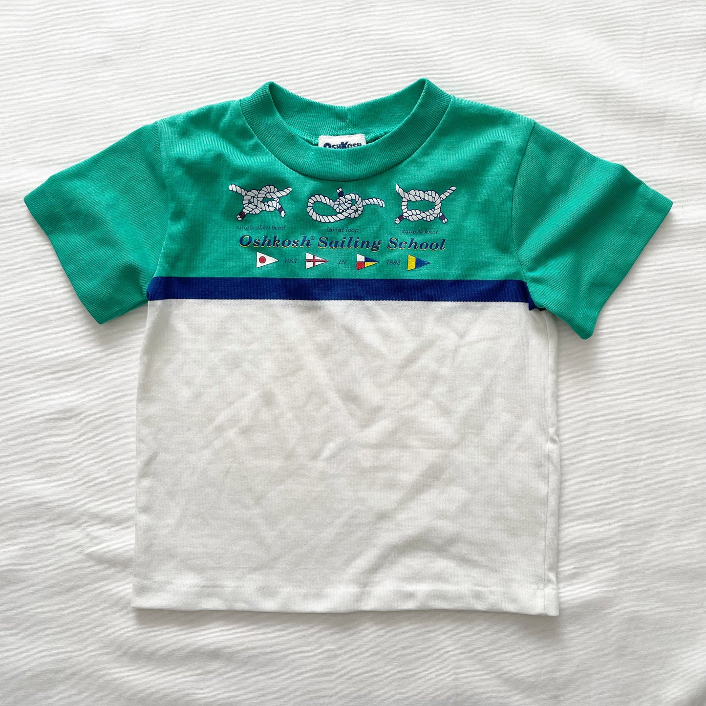 OshKosh Sailing School Tee - Yellow Clover Vintage Kids Clothes