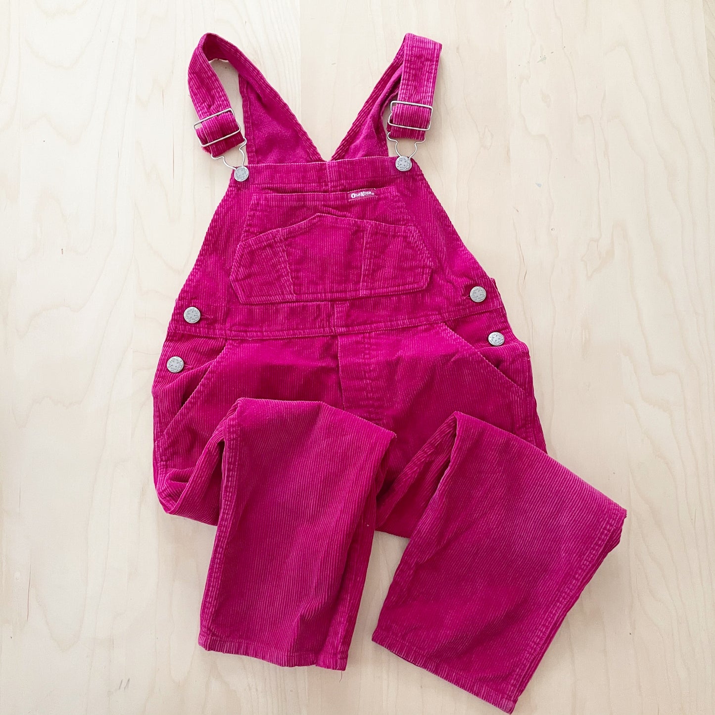 Vintage OshKosh Cranberry Cord Overalls