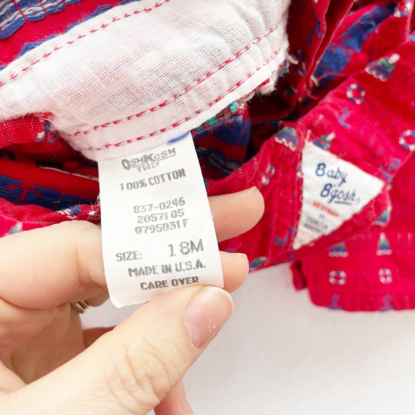 Baby B’gosh Nautical Woven Overalls - Yellow Clover Vintage Kids Clothes