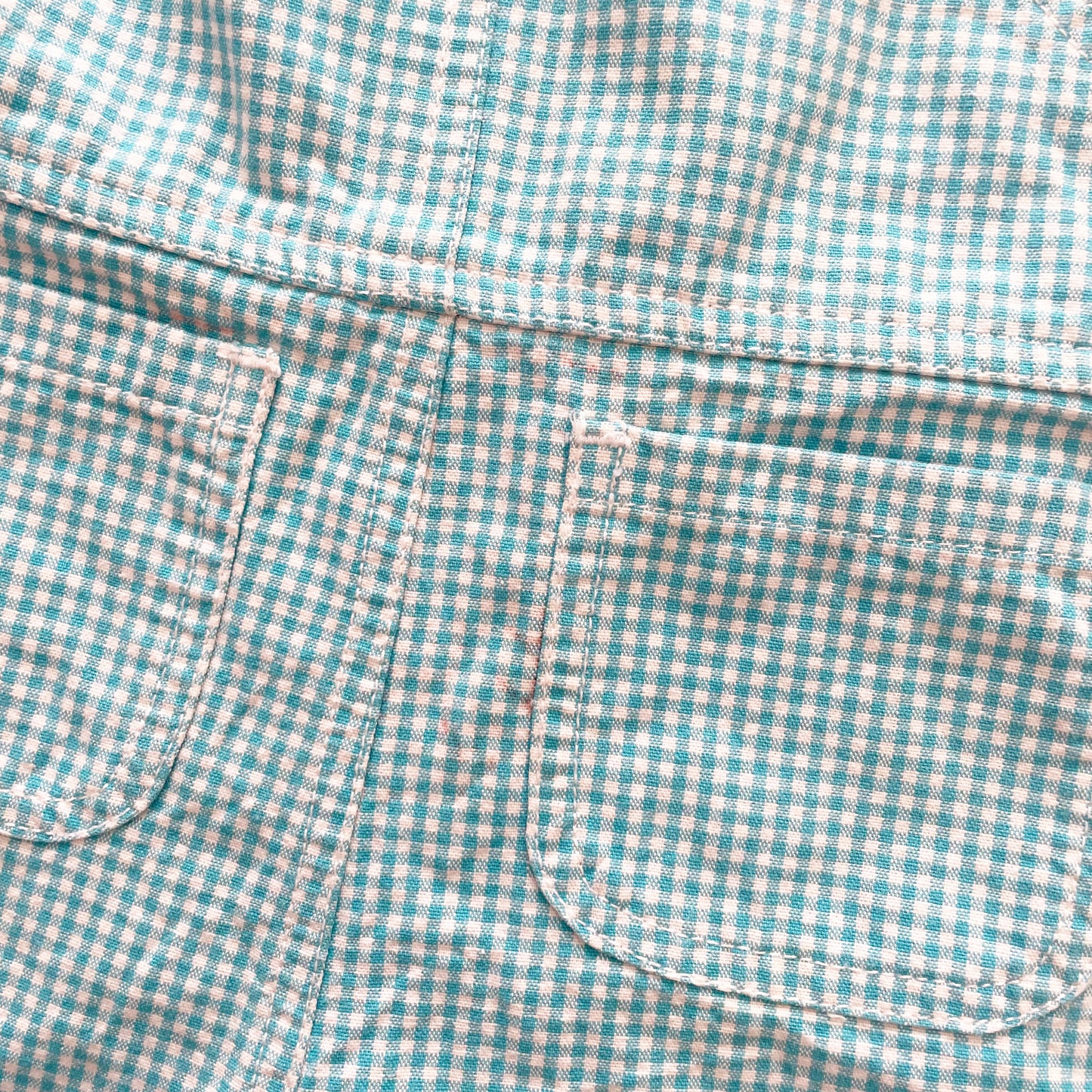 OshKosh Gingham Turquoise Shortalls