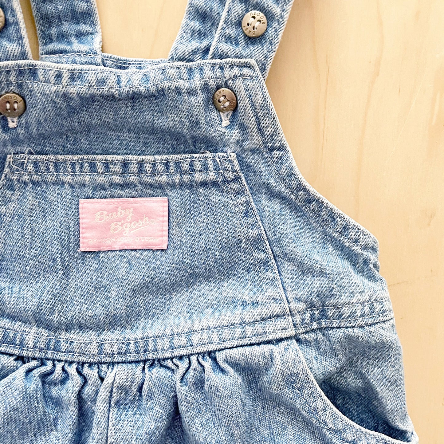 Baby B’gosh Lighter Wash Bubble Overalls