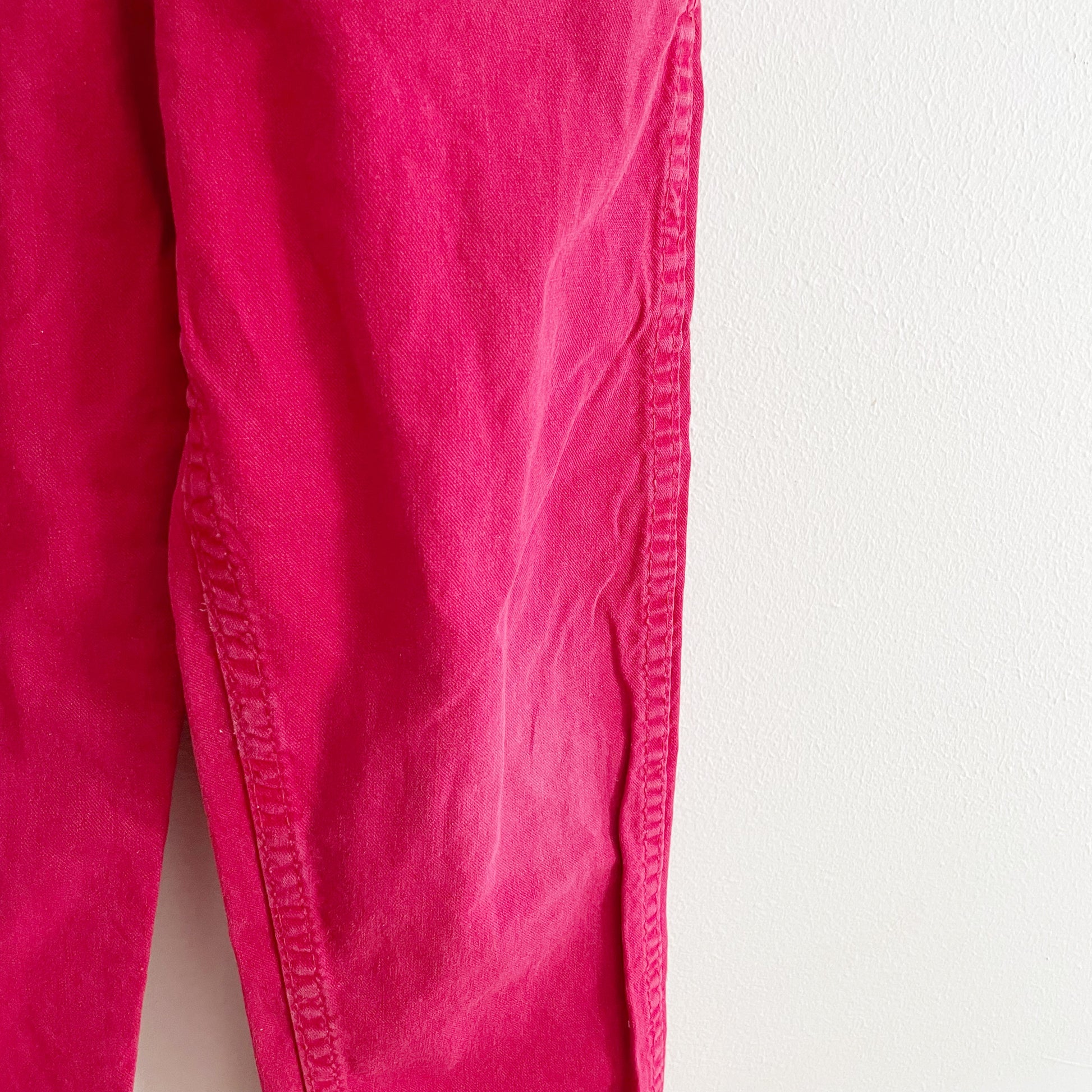 OshKosh Red Twill Overalls - Yellow Clover Vintage Kids Clothes