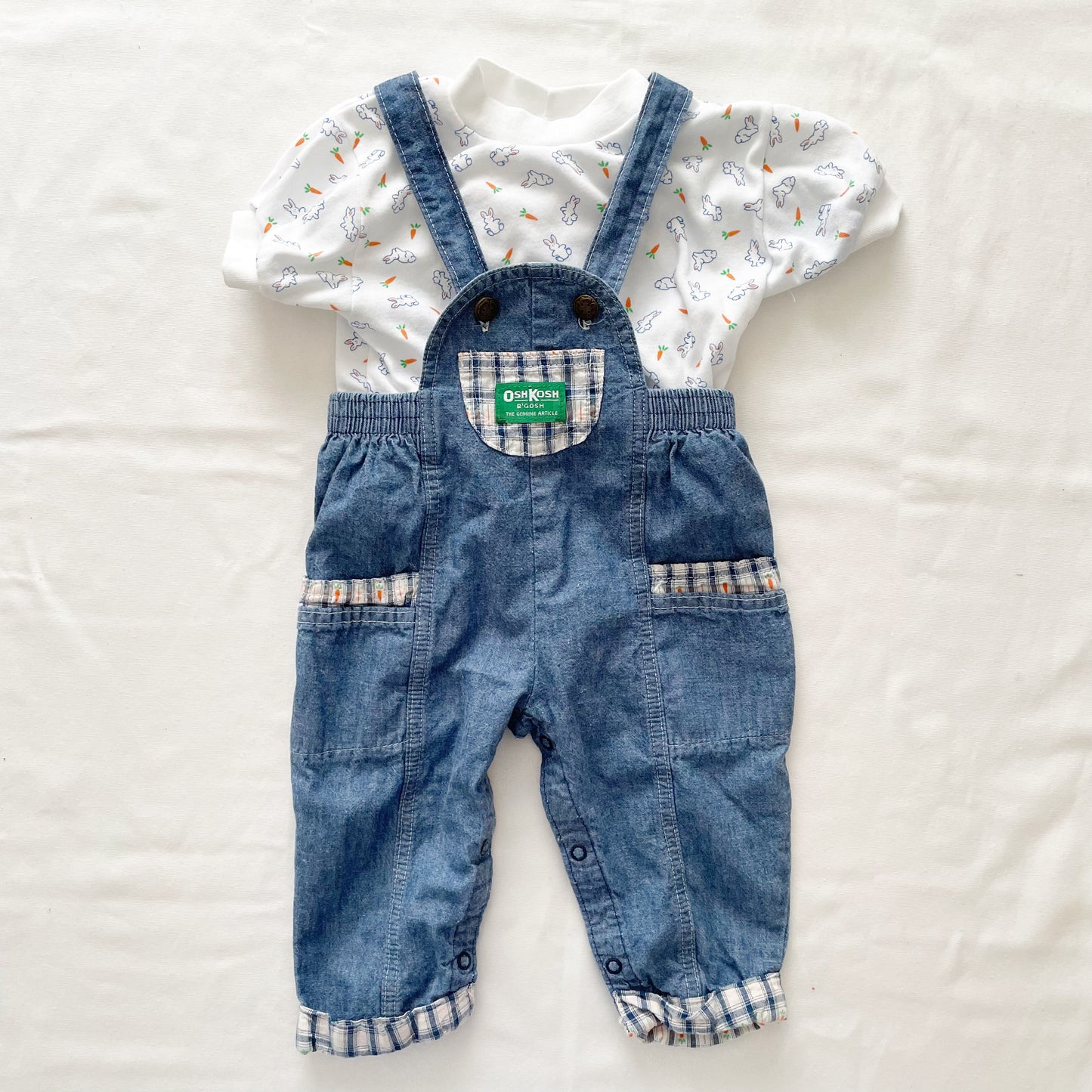 OshKosh Carrots and Bunnies Overalls Set