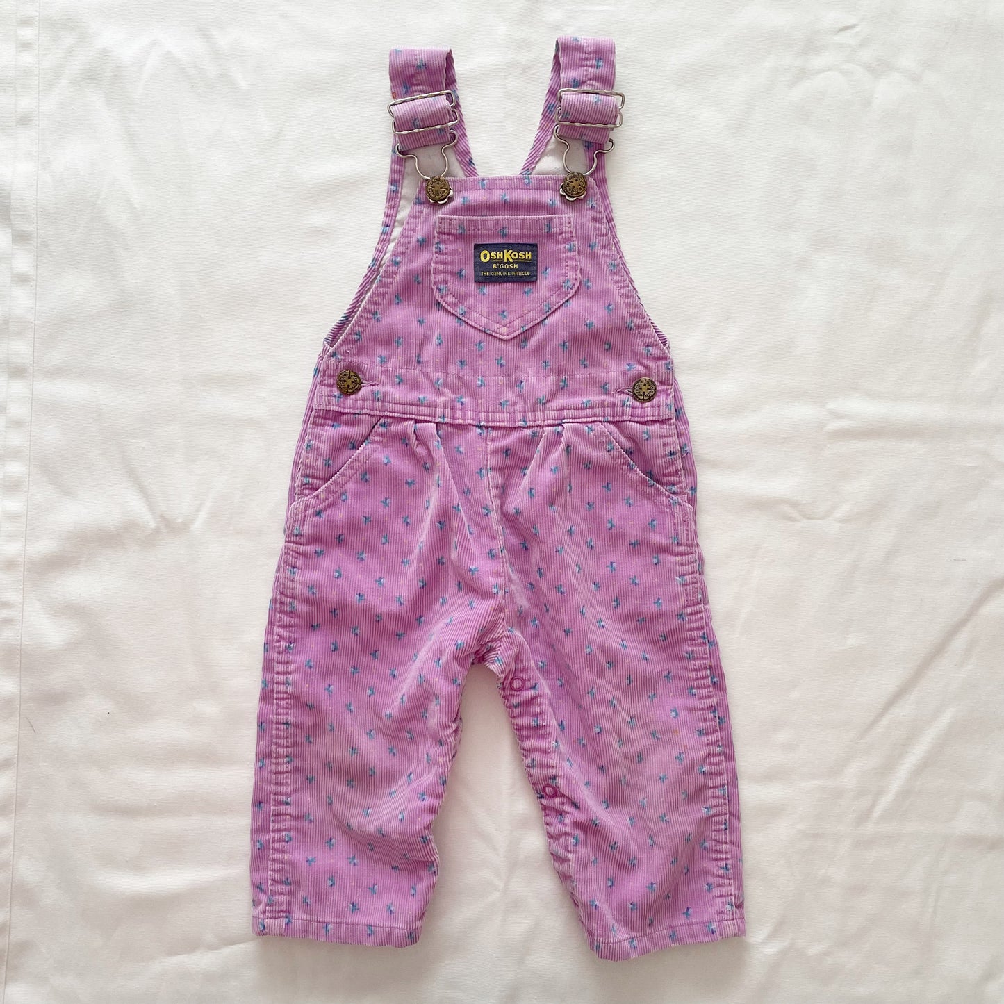 OshKosh Light Purple Floral Cord Overalls