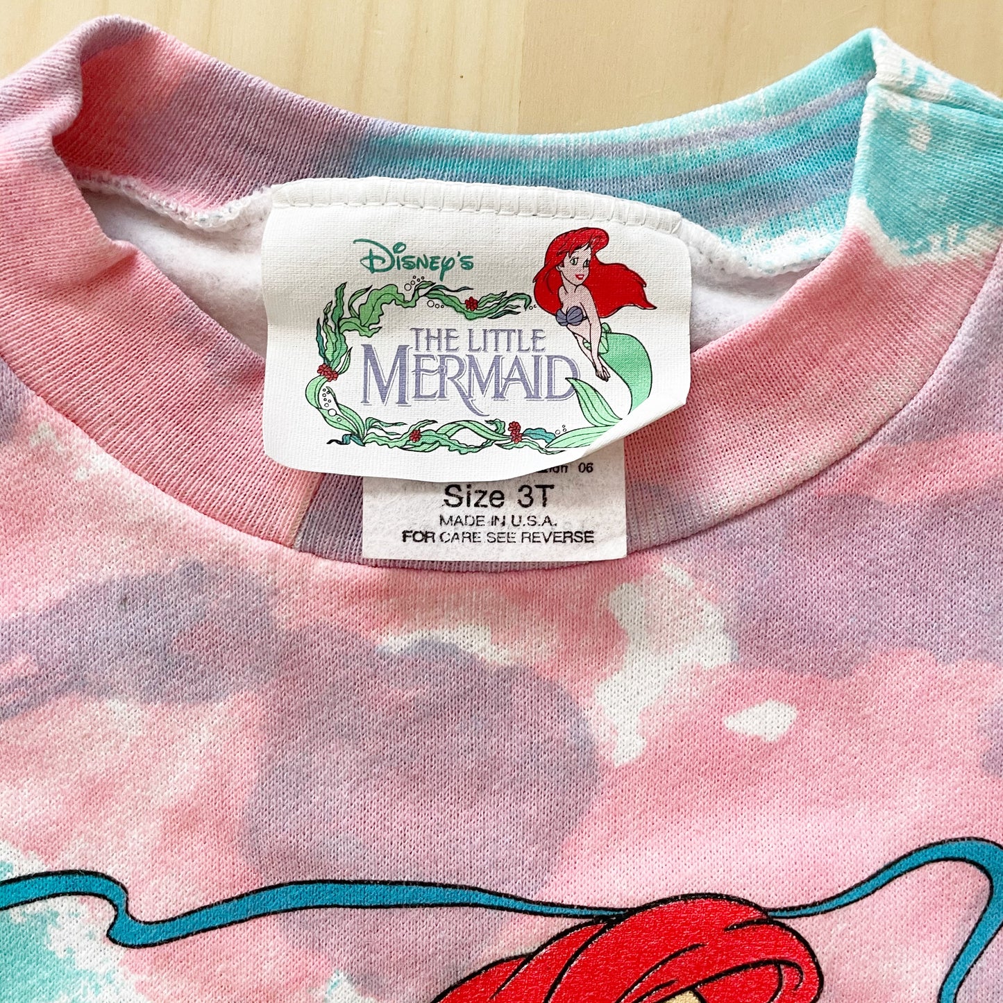 Vintage Little Mermaid Tie Dye Sweatshirt