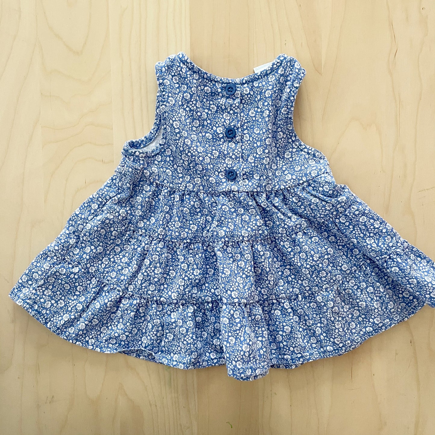 Baby B’gosh Ditsy Floral Tiered Dress - Yellow Clover Vintage Kids Clothes