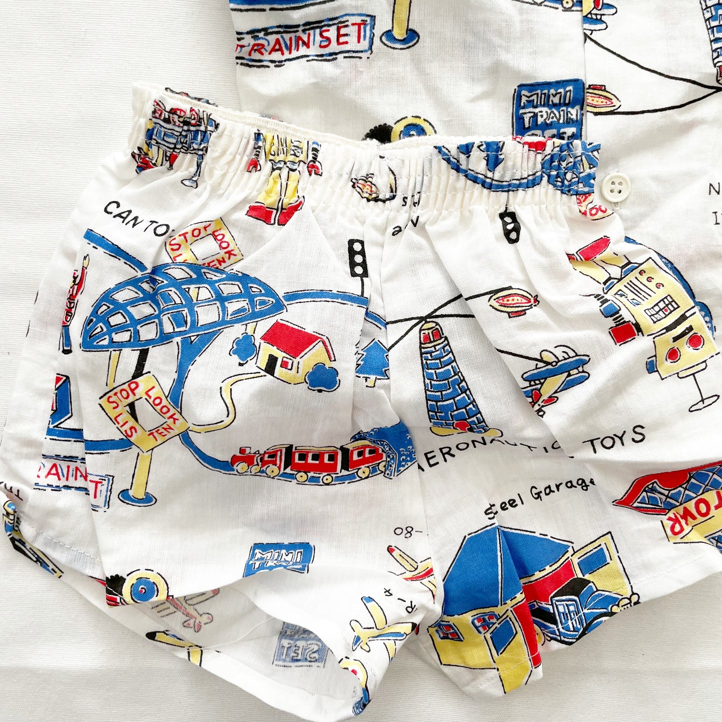 American Invention Fair Button Up Set • 4T - Yellow Clover Vintage Kids Clothes