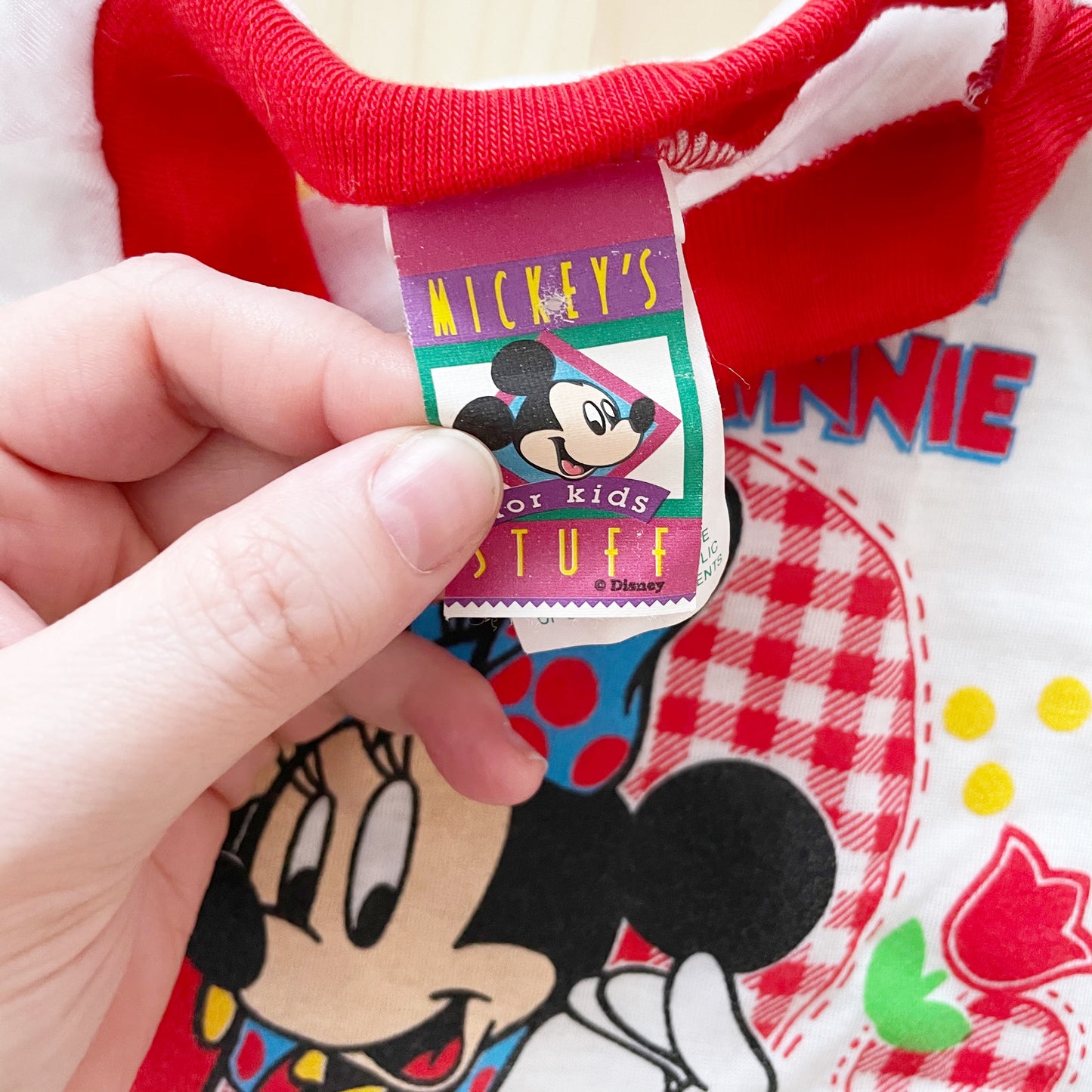 Vintage Mickey + Minnie Pajama Top - Yellow Clover Vintage Kids Clothes
