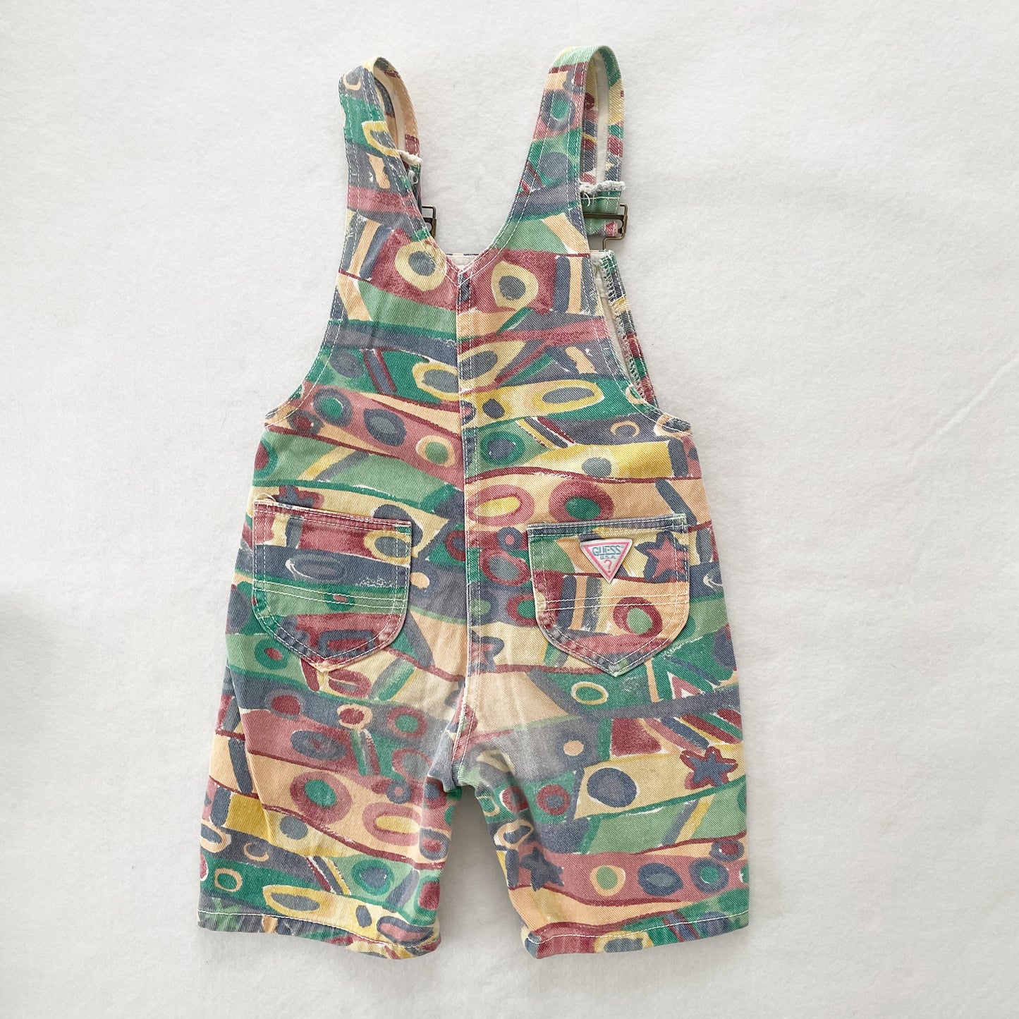 Guess Patterned Shortalls • 3y (?) - Yellow Clover Vintage Kids Clothes