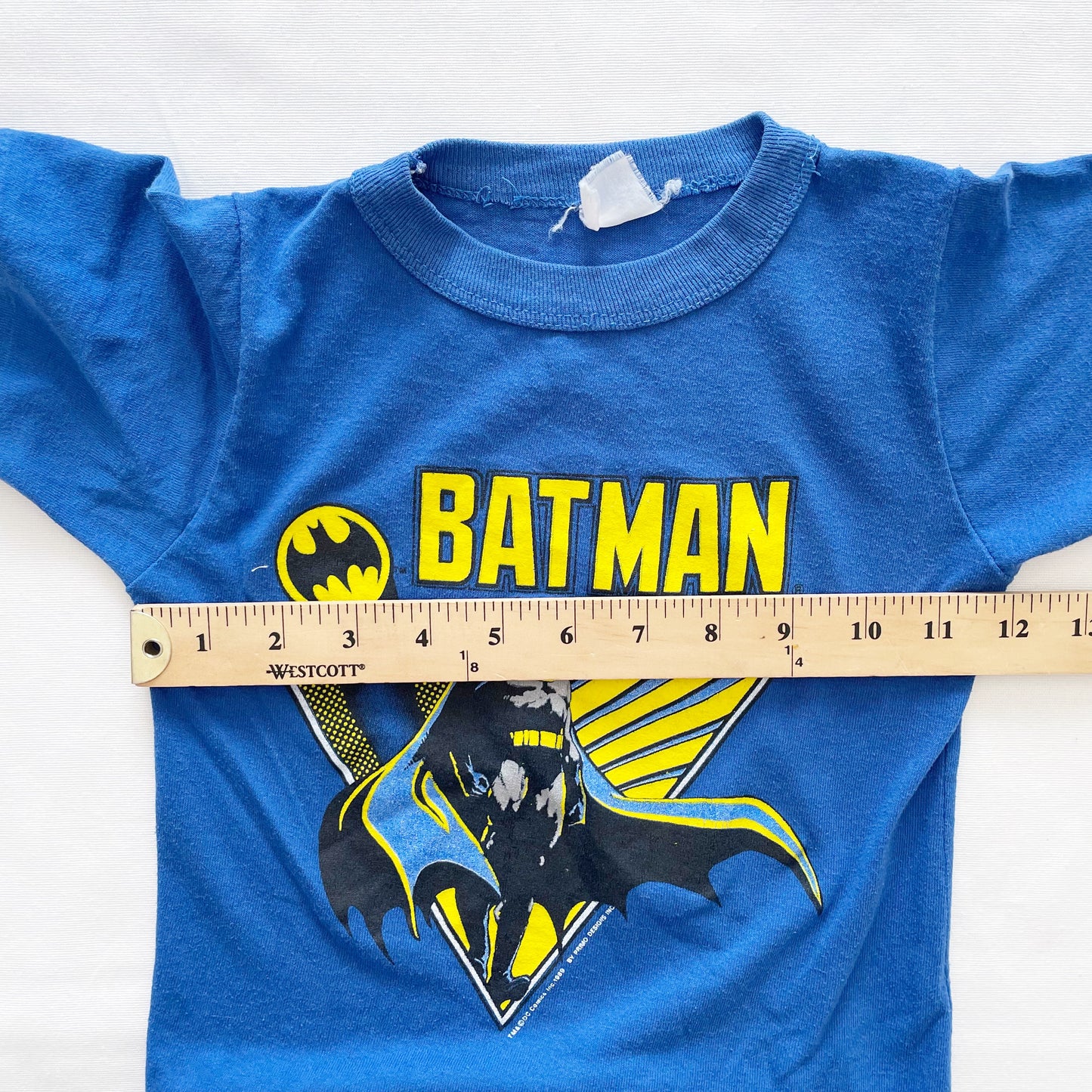 Vintage 1989 Batman Kids Graphic Tee - Yellow Clover Vintage Kids Clothes