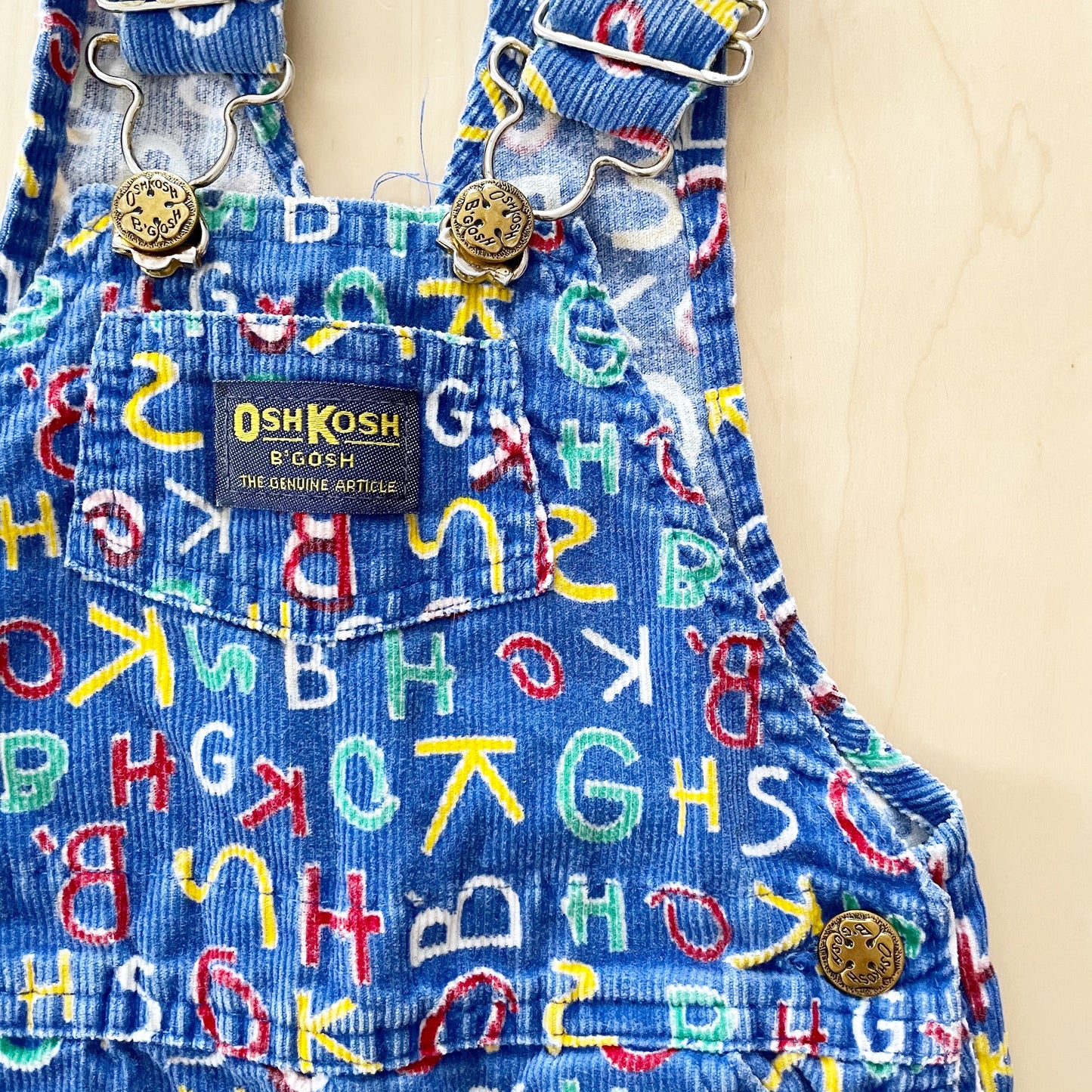 Vintage OshKosh Spell Out Cord Overalls