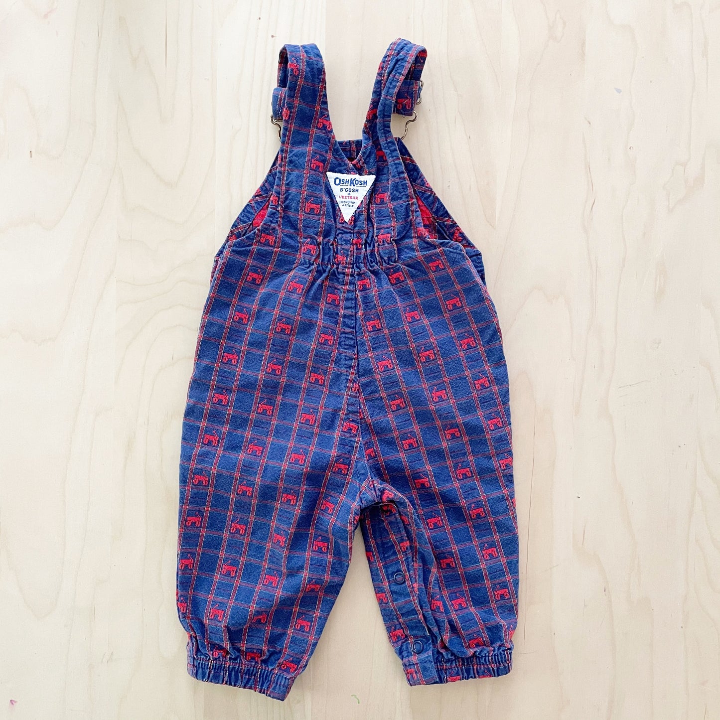 OshKosh Wagon Woven Overalls - Yellow Clover Vintage Kids Clothes