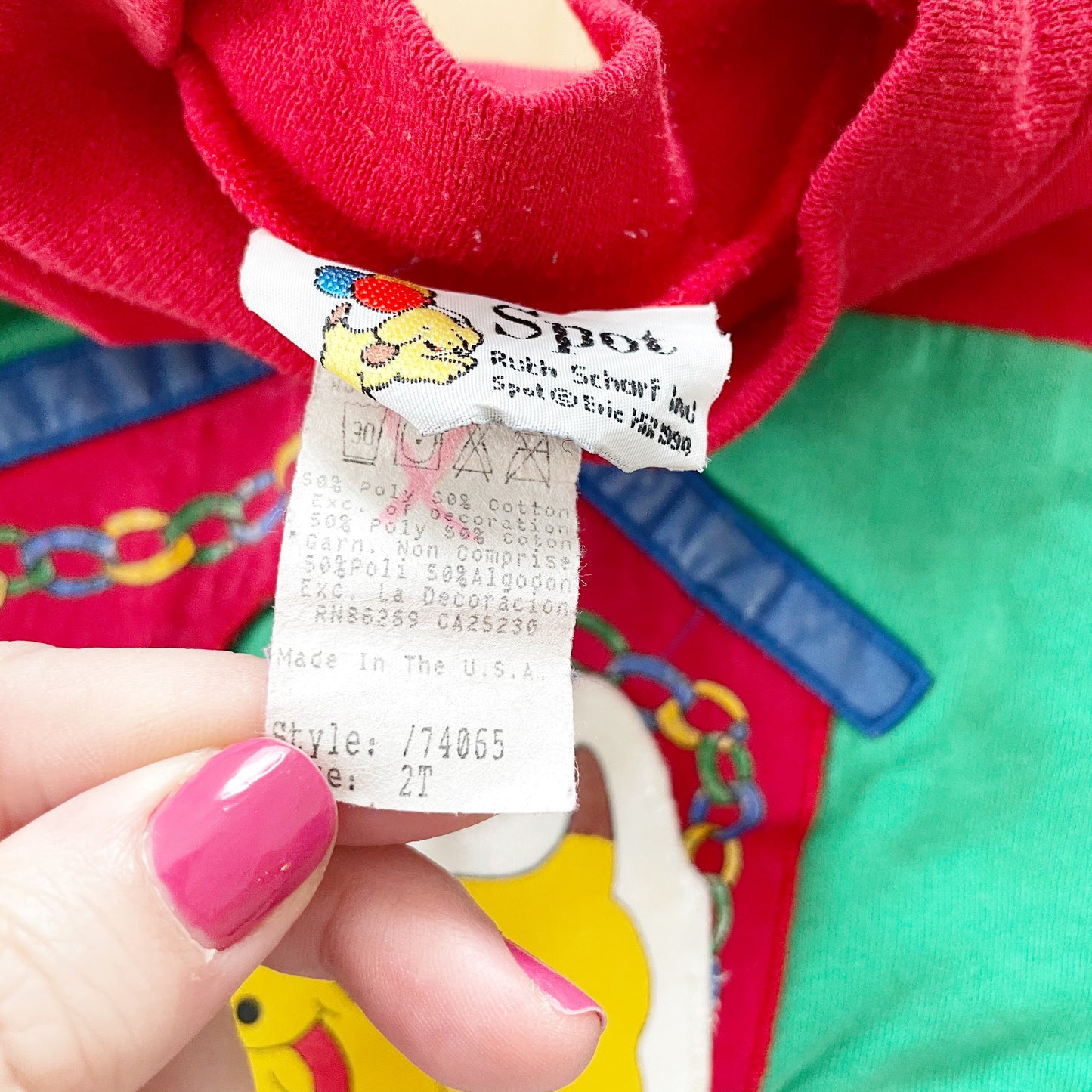 Vintage Spot Dog Sweatshirt - Yellow Clover Vintage Kids Clothes