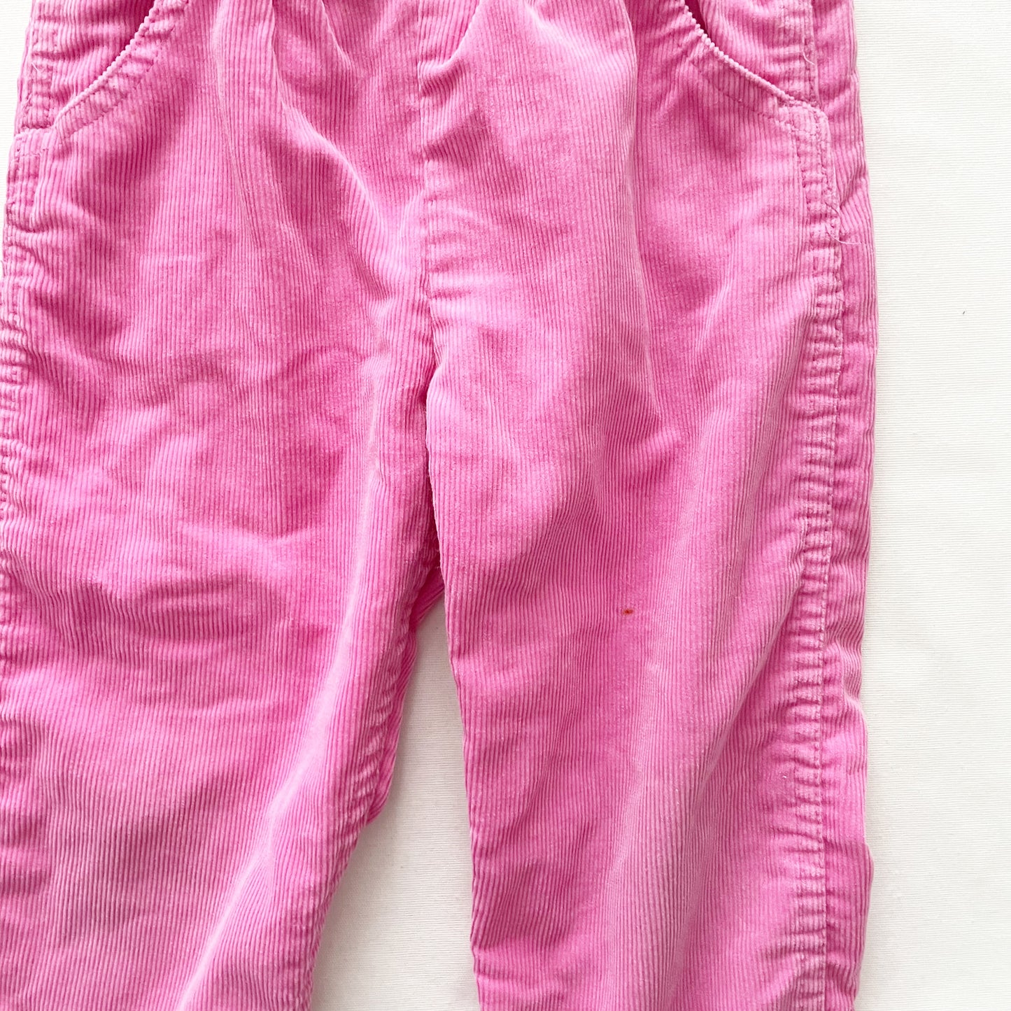 OshKosh Bubblegum Pink Fine Cord Overalls - Yellow Clover Vintage Kids Clothes