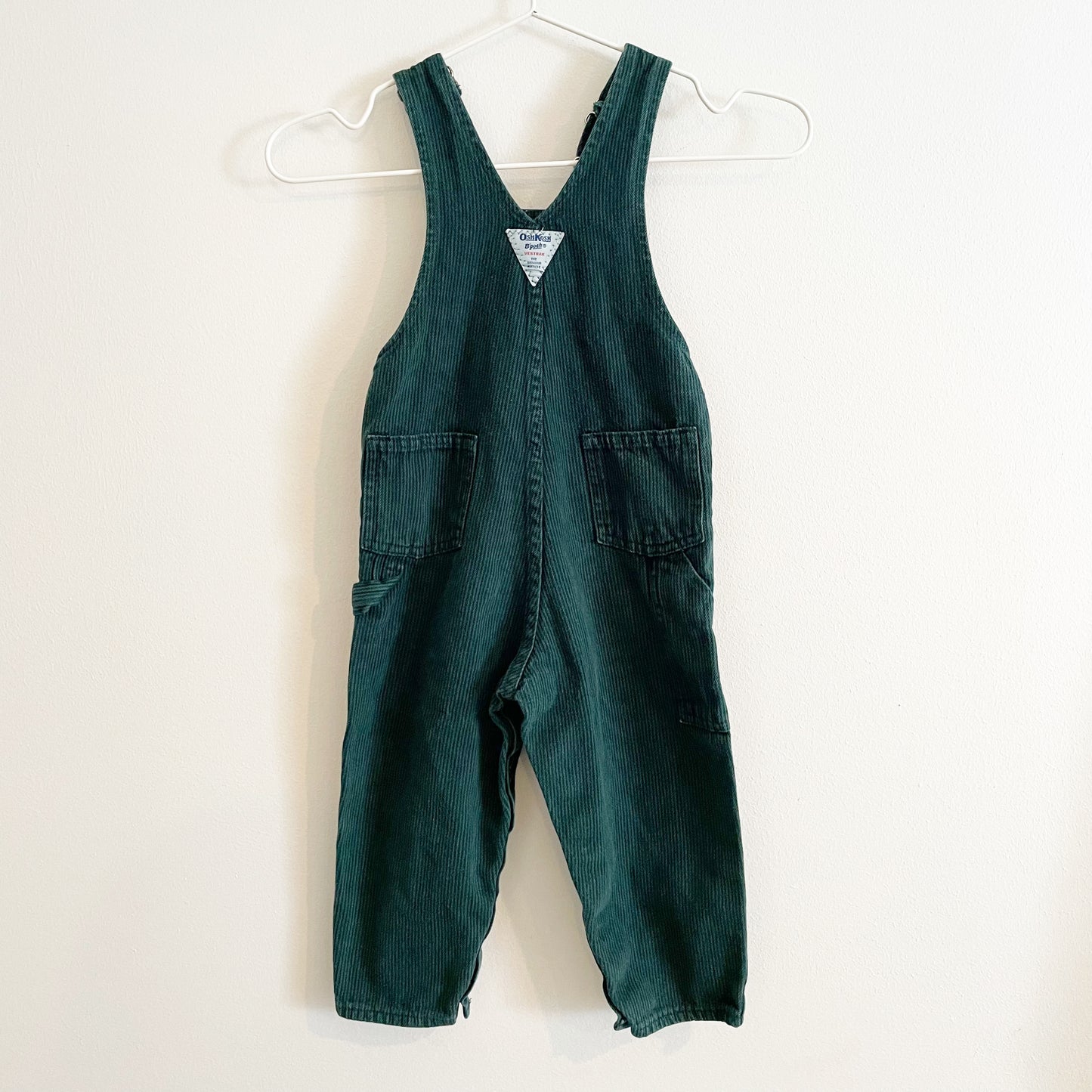 OshKosh Dark Green Stripe Overalls