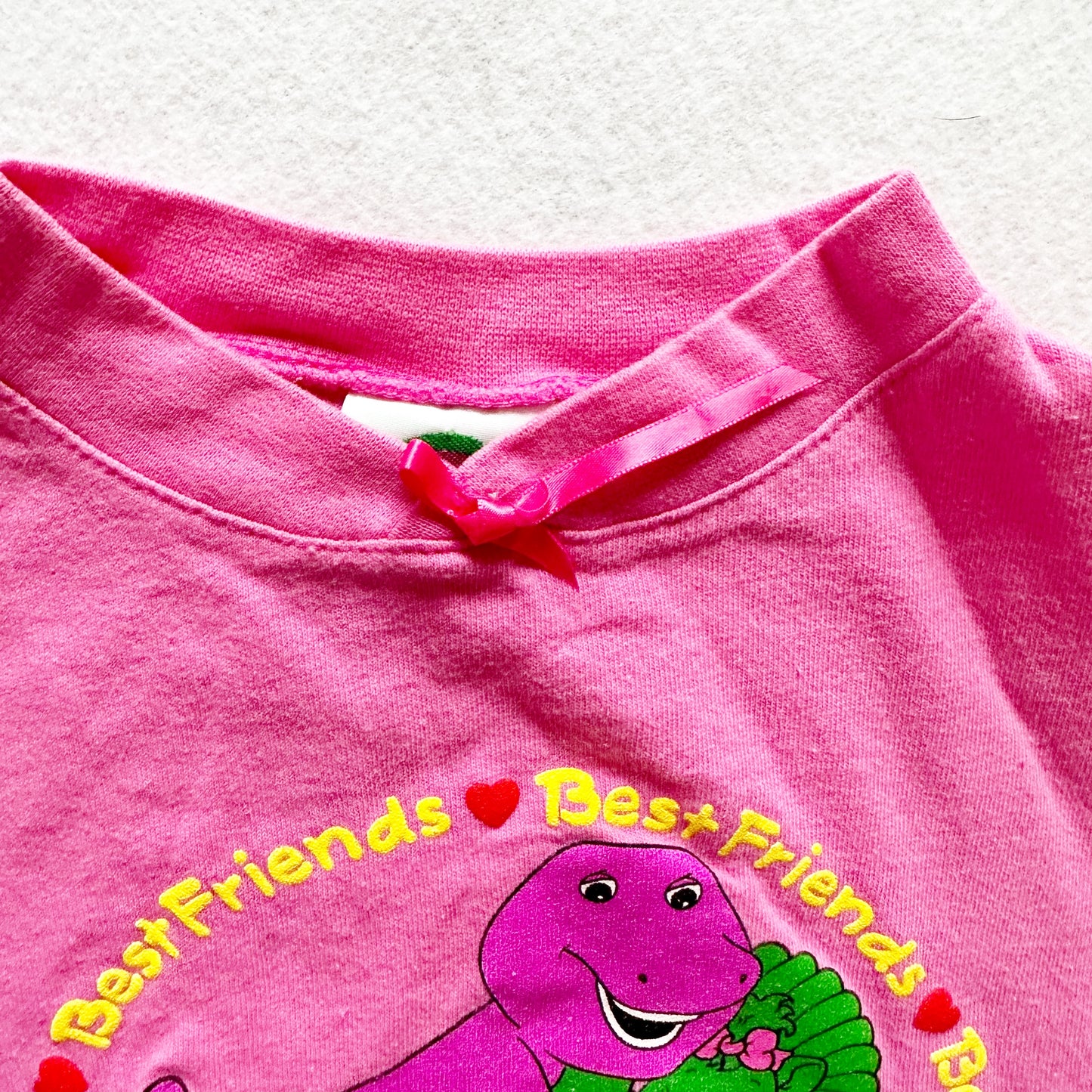 Vintage Barney and Baby Bop Tee: 3T - Yellow Clover Vintage Kids Clothes