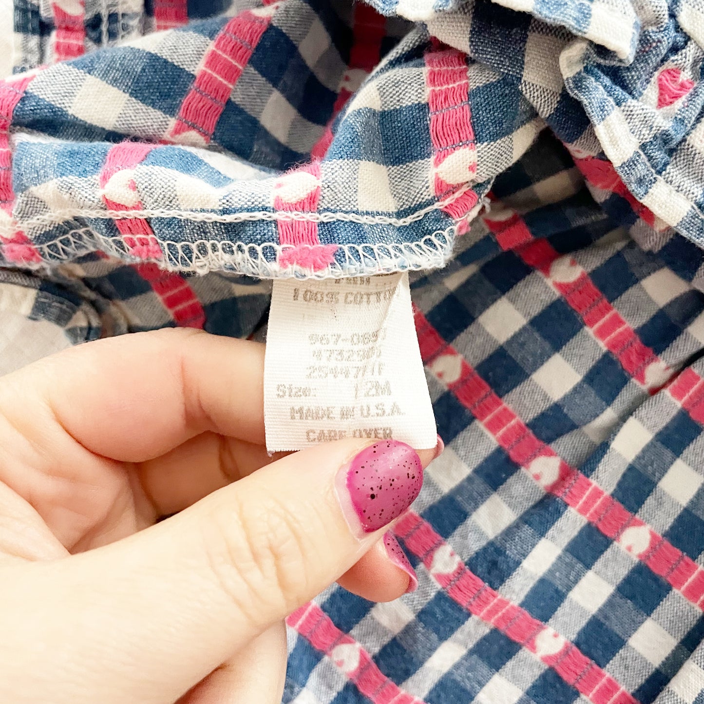 Baby B’gosh Heart Woven Gingham Skirtall - Yellow Clover Vintage Kids Clothes