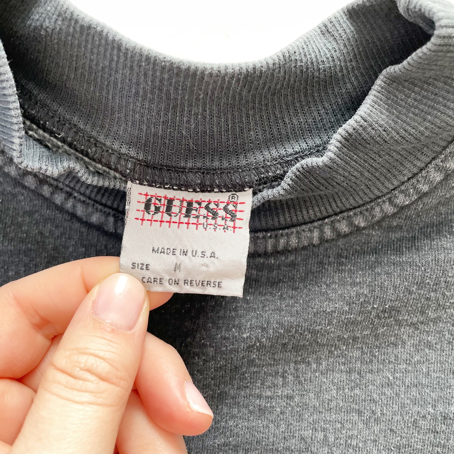 Adult Guess Logo Crewneck - Yellow Clover Vintage Kids Clothes