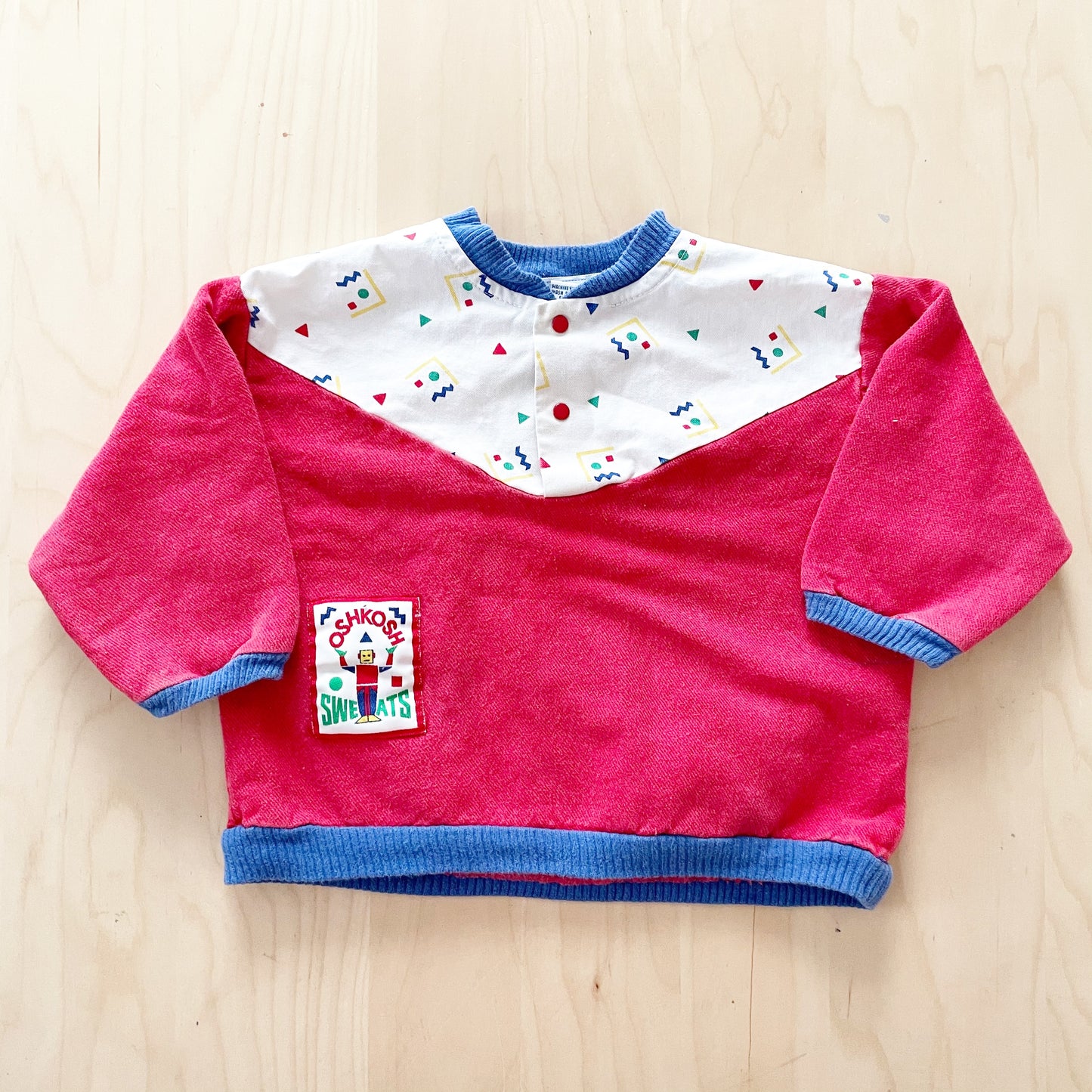 Vintage OshKosh Red Geo Print Sweatshirt