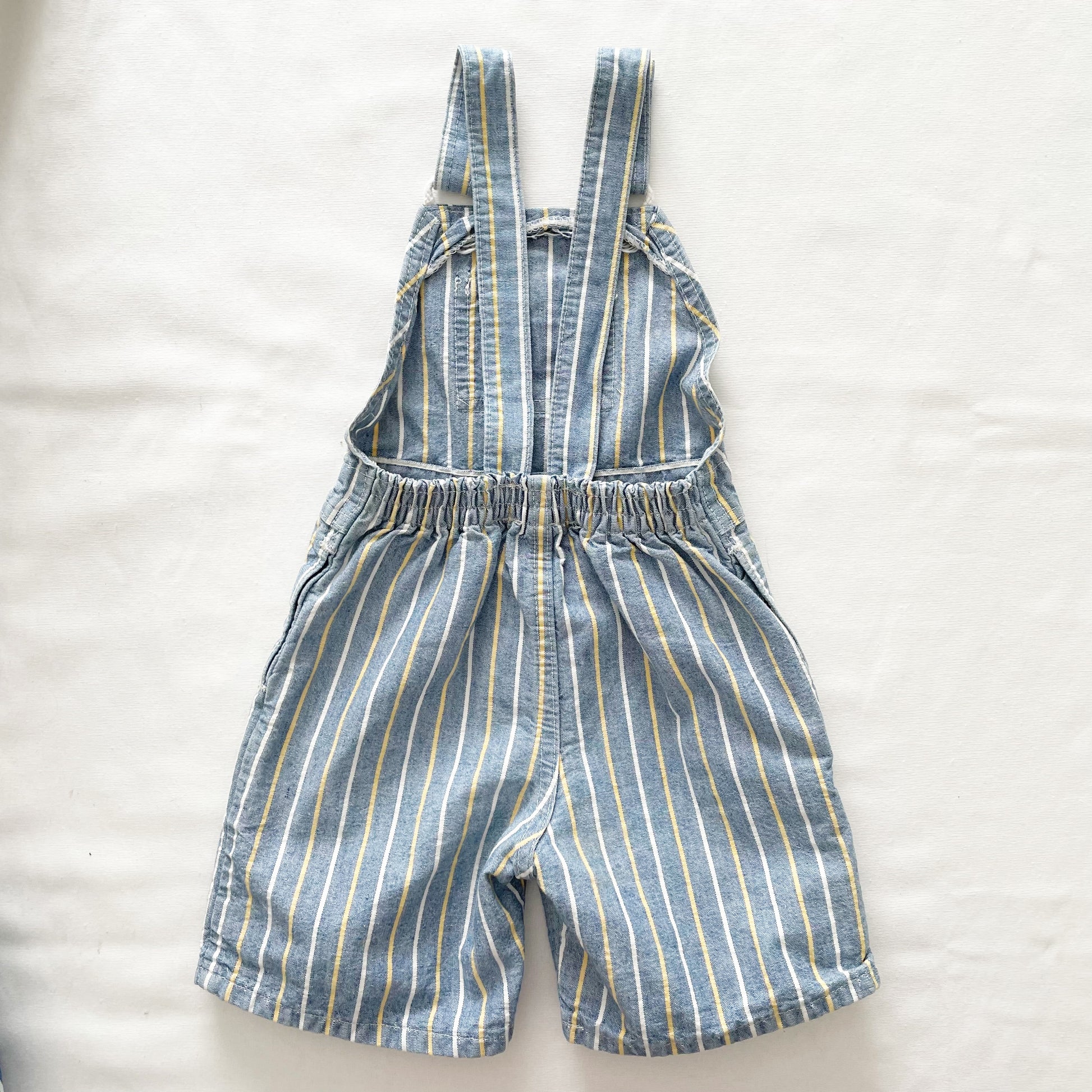 OshKosh Beach Dog Patch Shortalls - Yellow Clover Vintage Kids Clothes