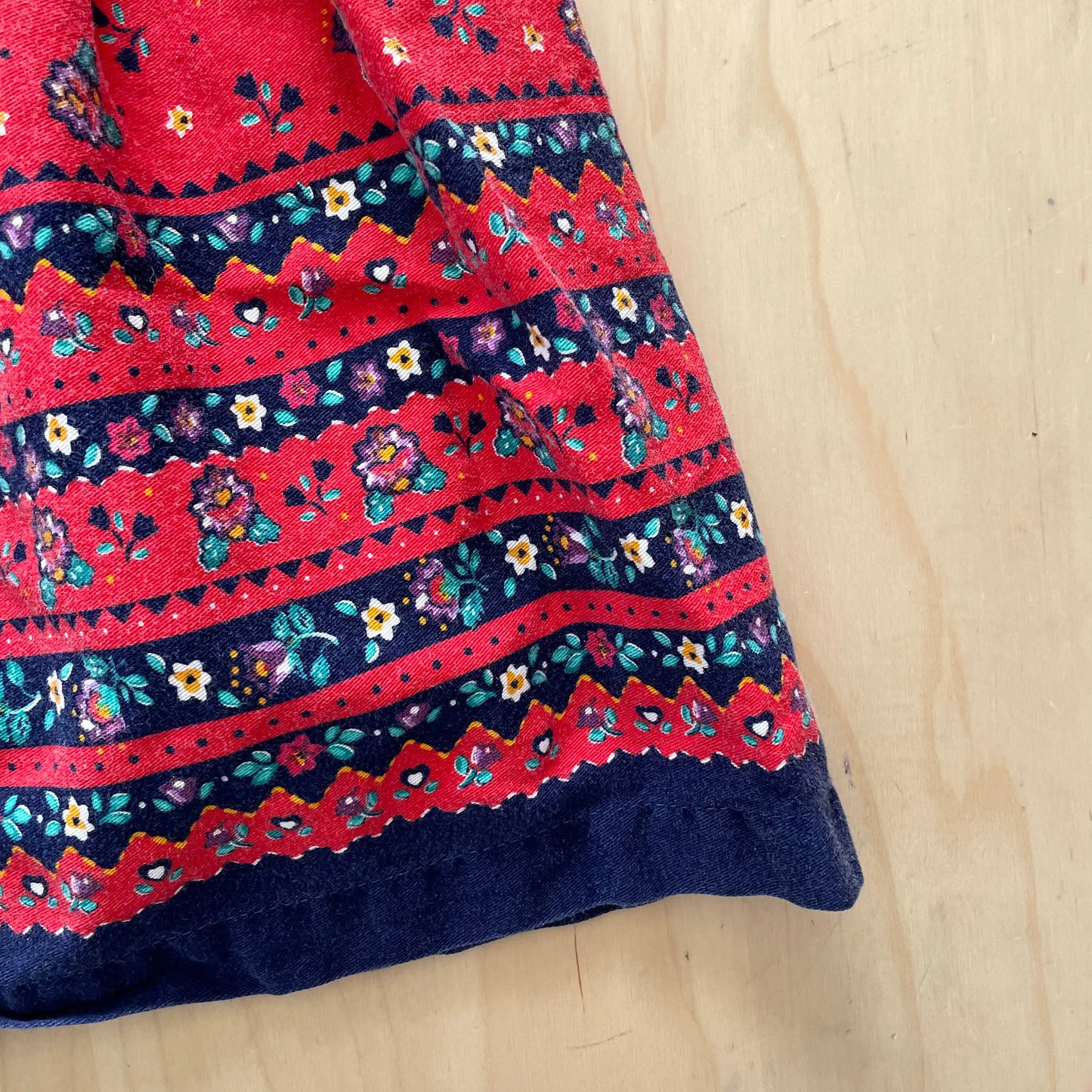 OshKosh Red Paisley Floral Dress - Yellow Clover Vintage Kids Clothes