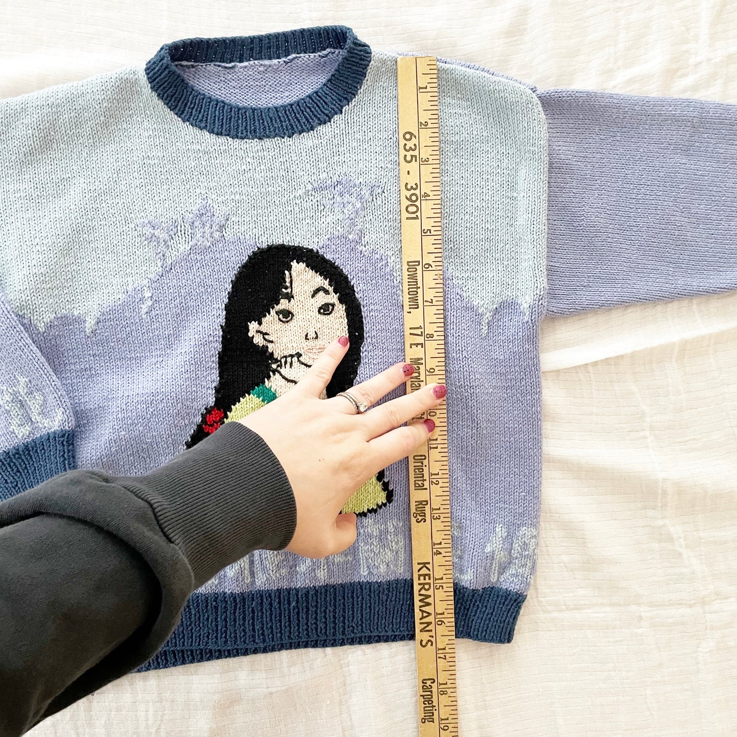 Handknit Mulan Sweater - Yellow Clover Vintage Kids Clothes