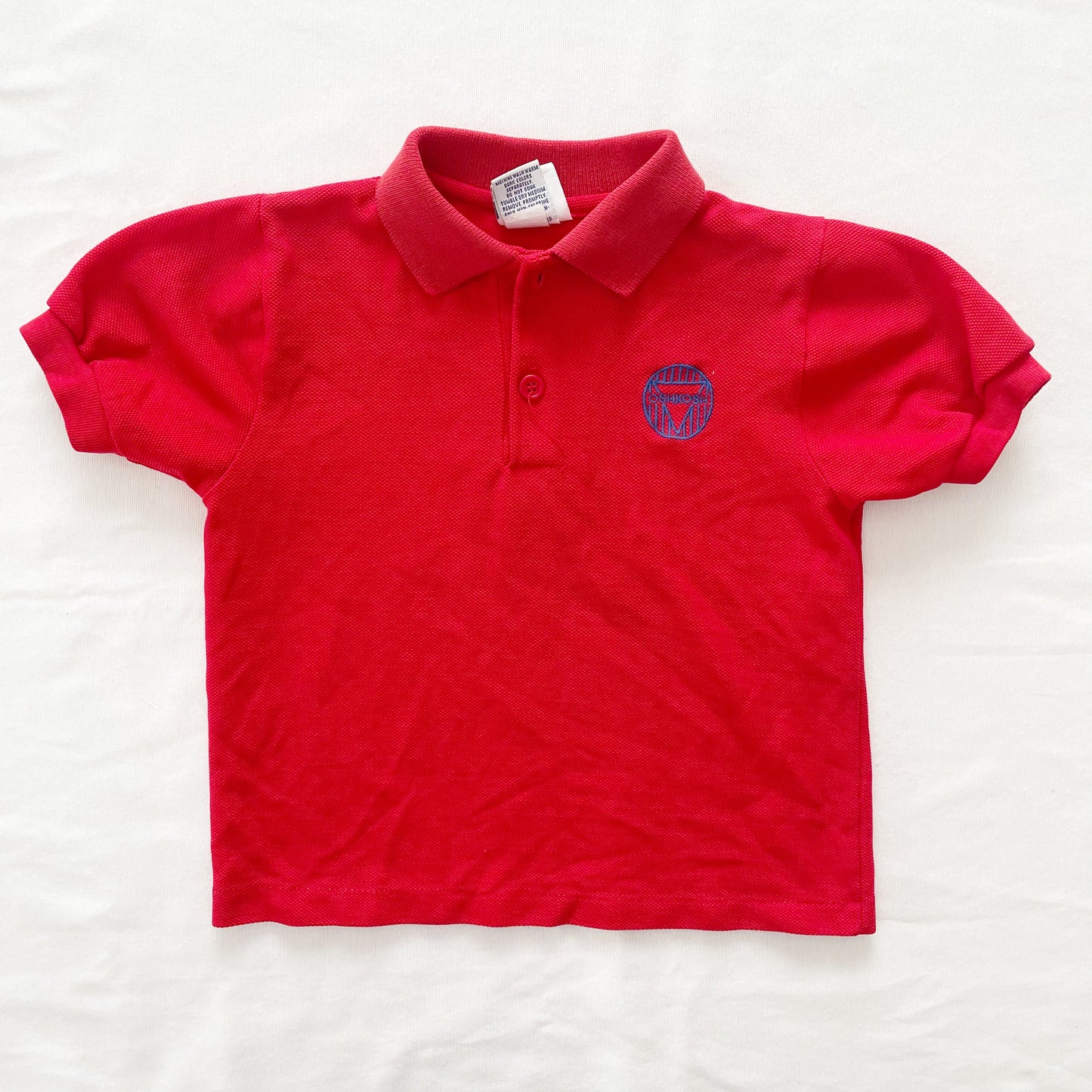 OshKosh Red Logo Embroidered Polo - Yellow Clover Vintage Kids Clothes