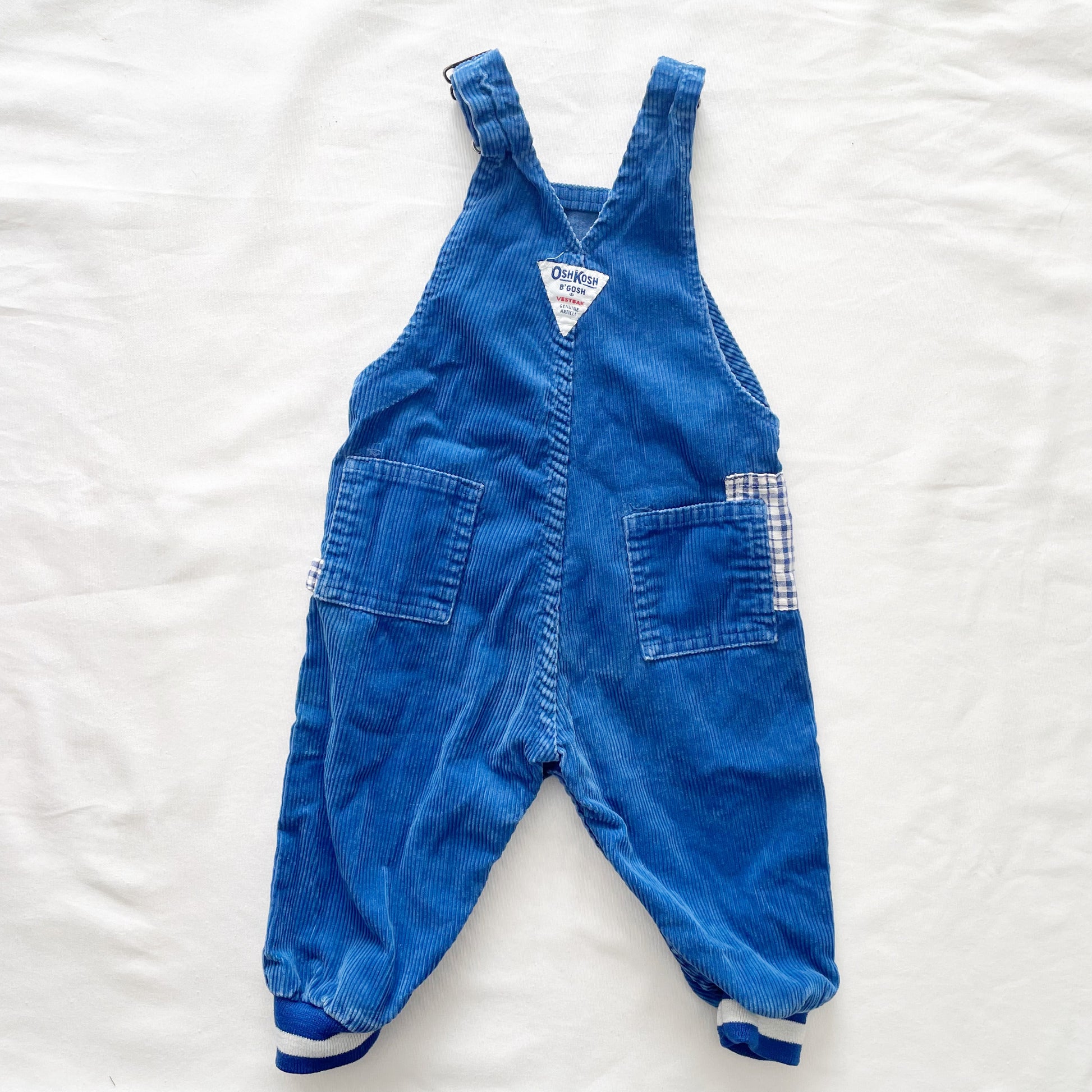 OshKosh Cord Cuffed Jogger Overalls - Yellow Clover Vintage Kids Clothes