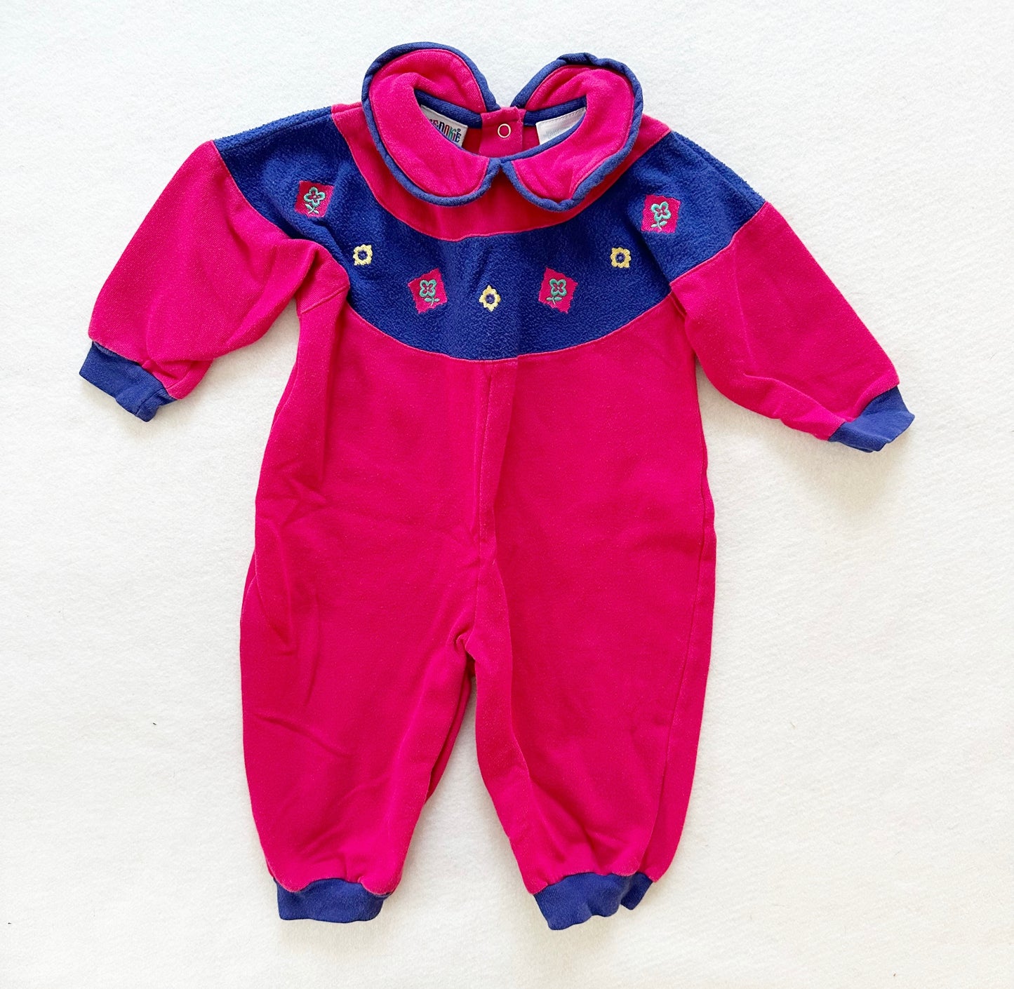 Okie Dokie Colorblock Sweatshirt Romper