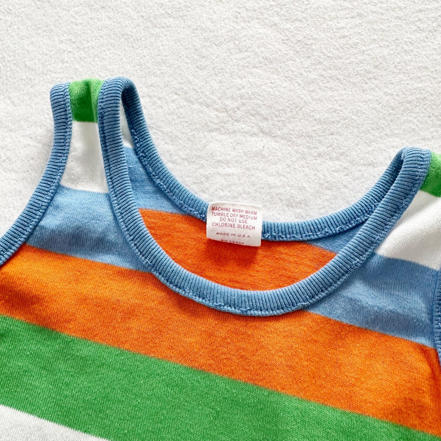 Buster Brown Striped Tank Top - Yellow Clover Vintage Kids Clothes