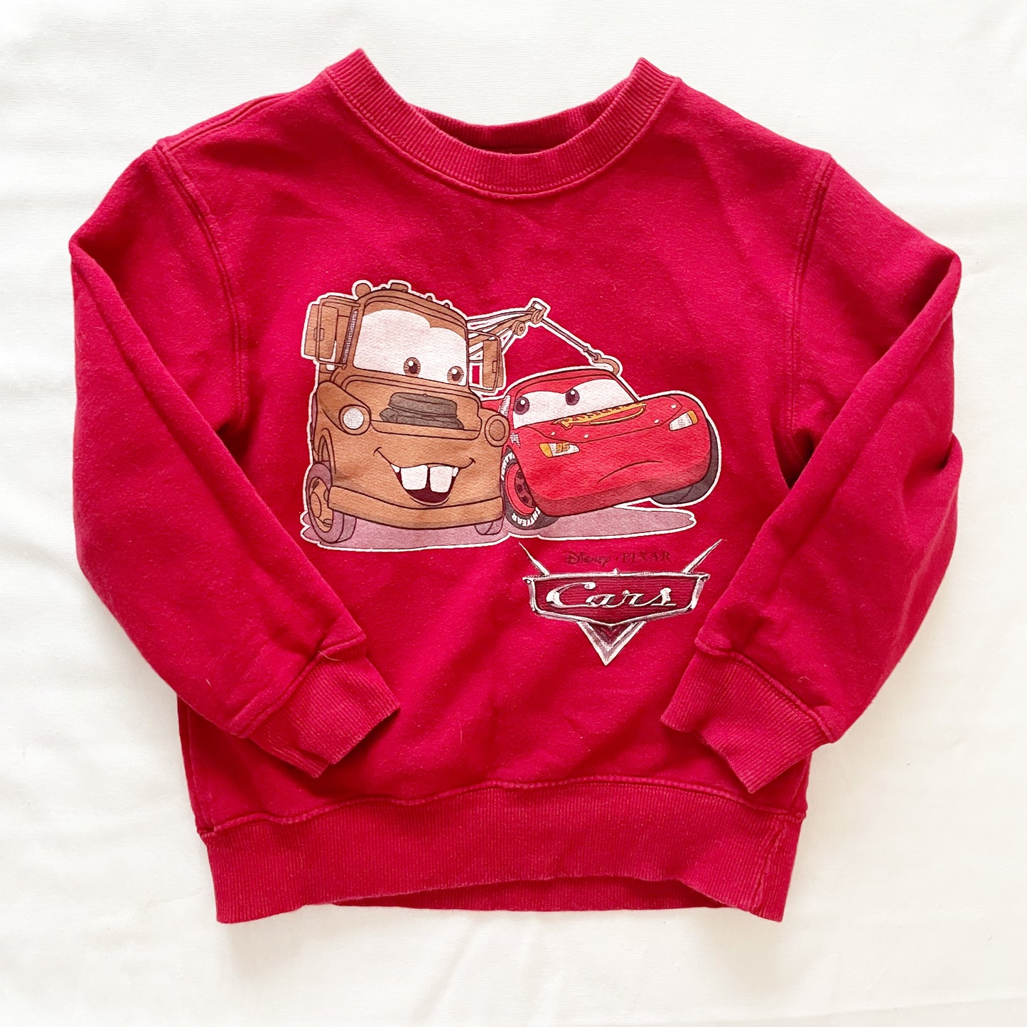 Disney Store Cars Sweatshirt - Yellow Clover Vintage Kids Clothes