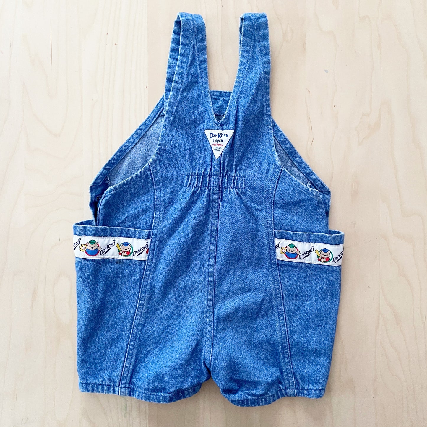 OshKosh Baseball Bear Denim Shortalls