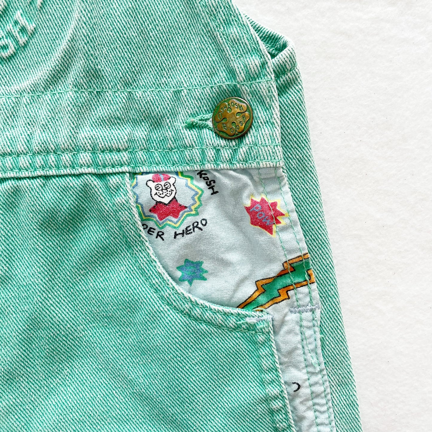 Captain OshKosh Mint Shortalls