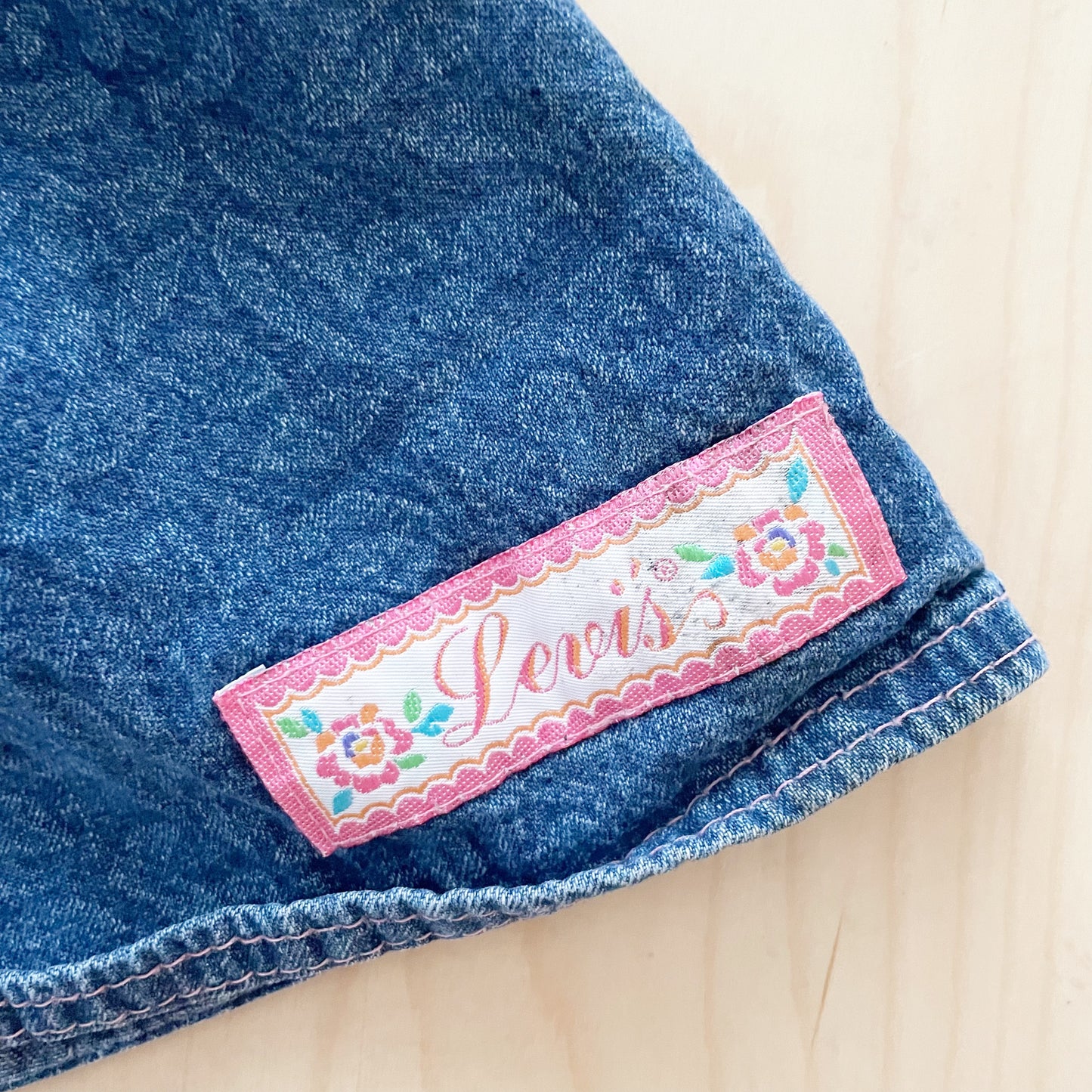 Levi’s Floral Print Culotte Shorts - Yellow Clover Vintage Kids Clothes