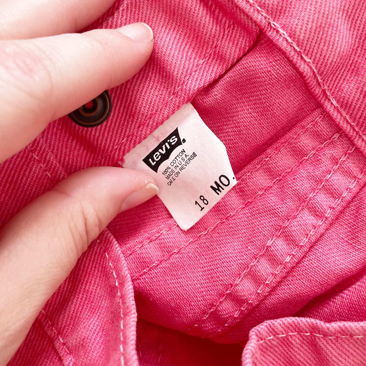 Levi’s Coral Pink Denim Jacket